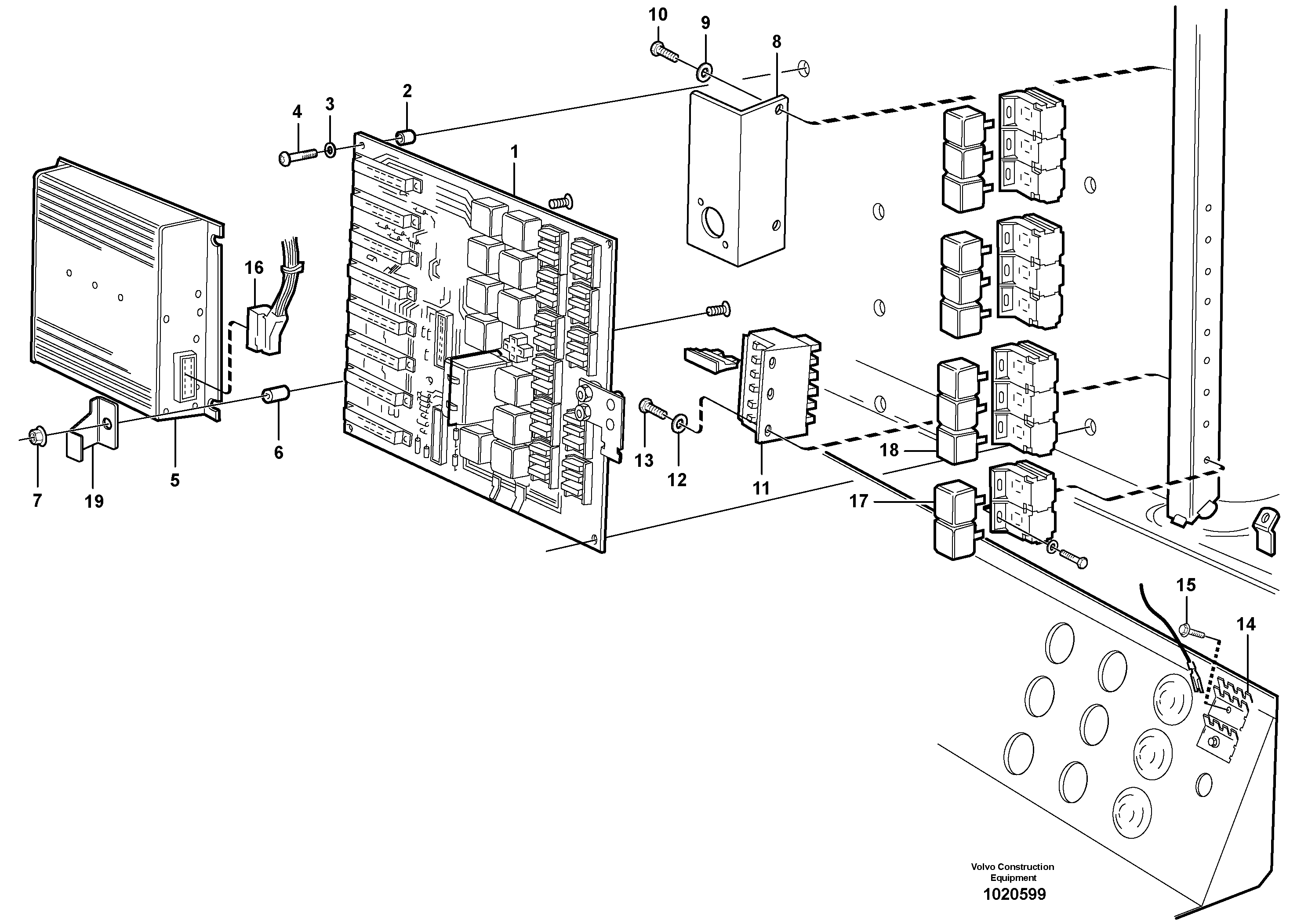 Electrical distribution box — volvo parts diagram