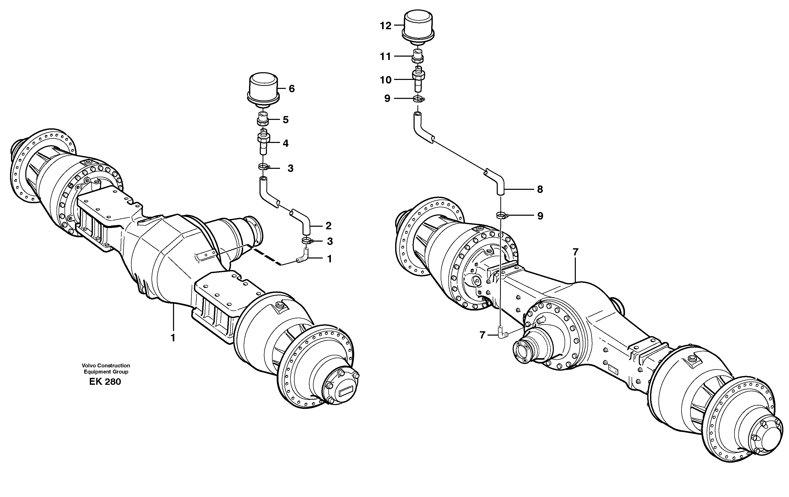 Venting, planet shafts — volvo parts diagram