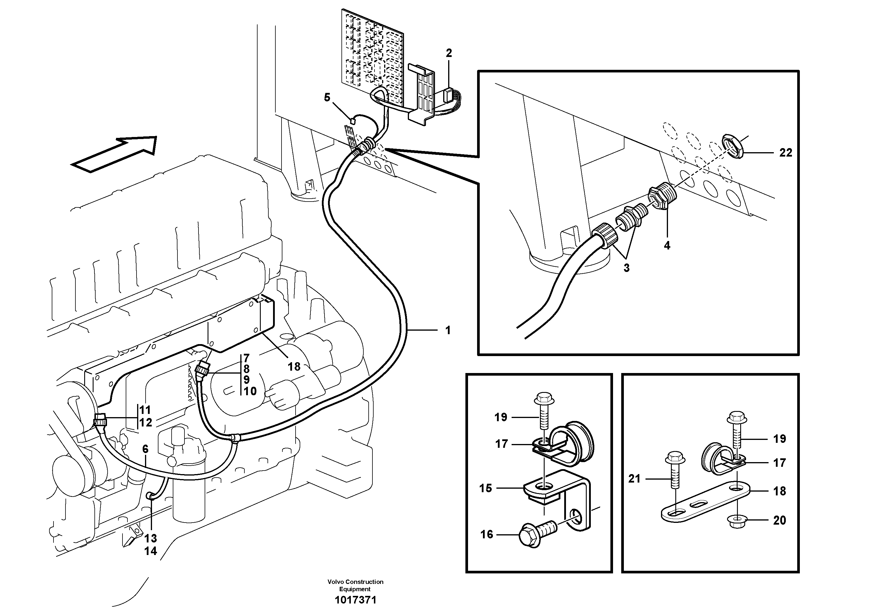Cable harness, electricaldistrib. unit - engine E-ECU — volvo parts diagram