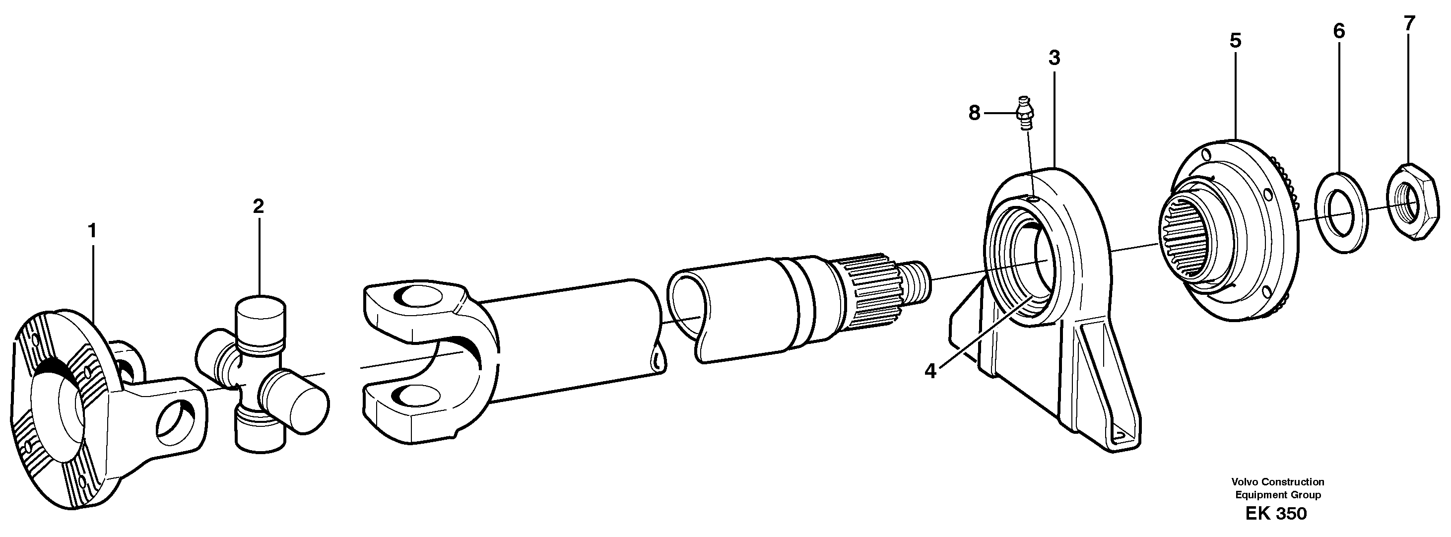 Propeller shaft — volvo parts diagram