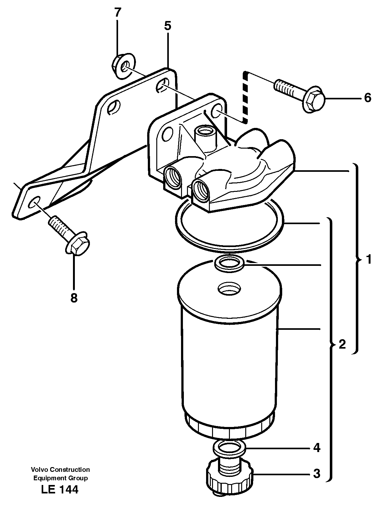 Fuel filter — volvo parts diagram