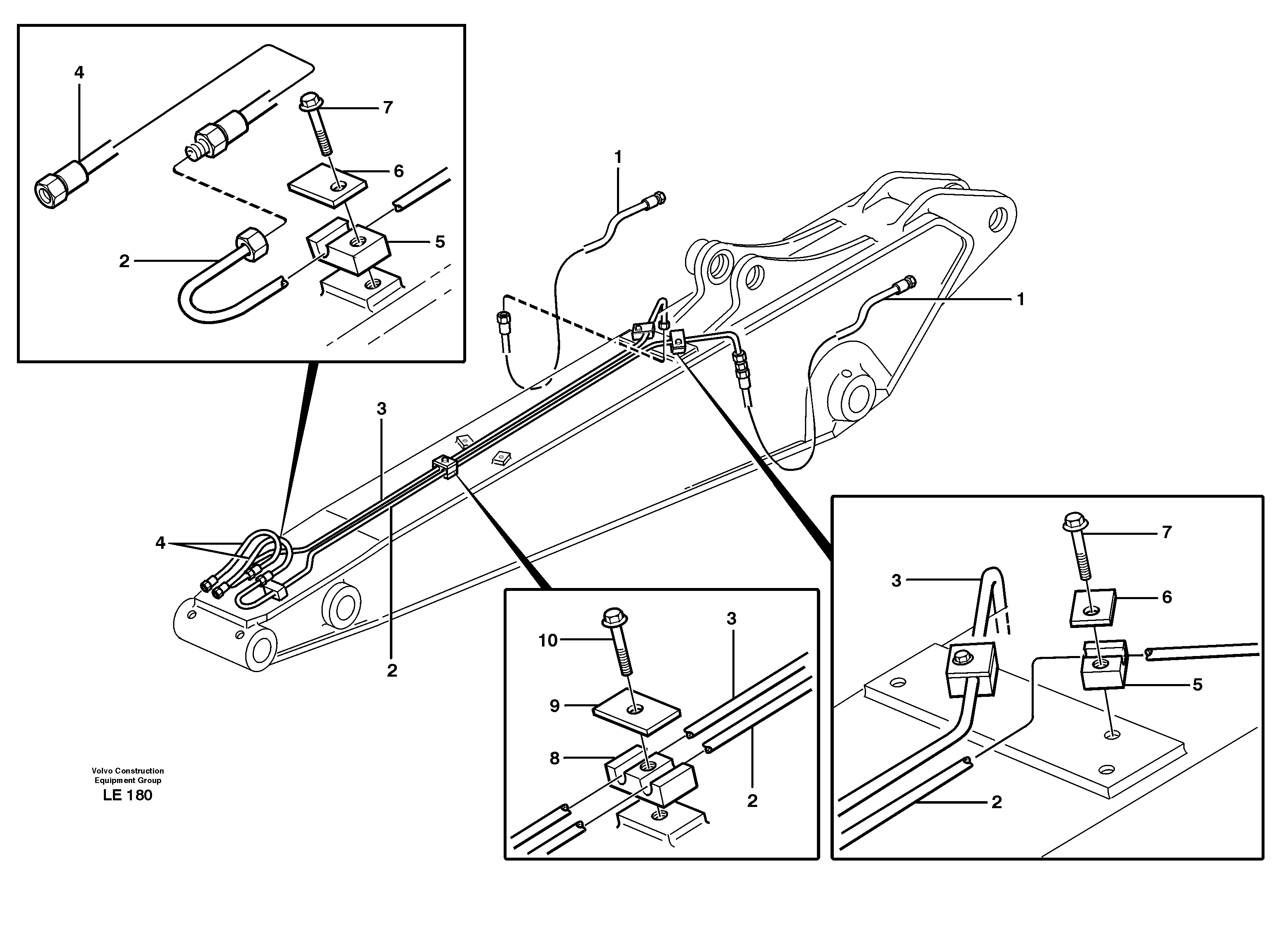 Hydr. quick fit equipm. dipper arm  14303070, 14303071, 14303072, 14303073 — volvo parts diagram