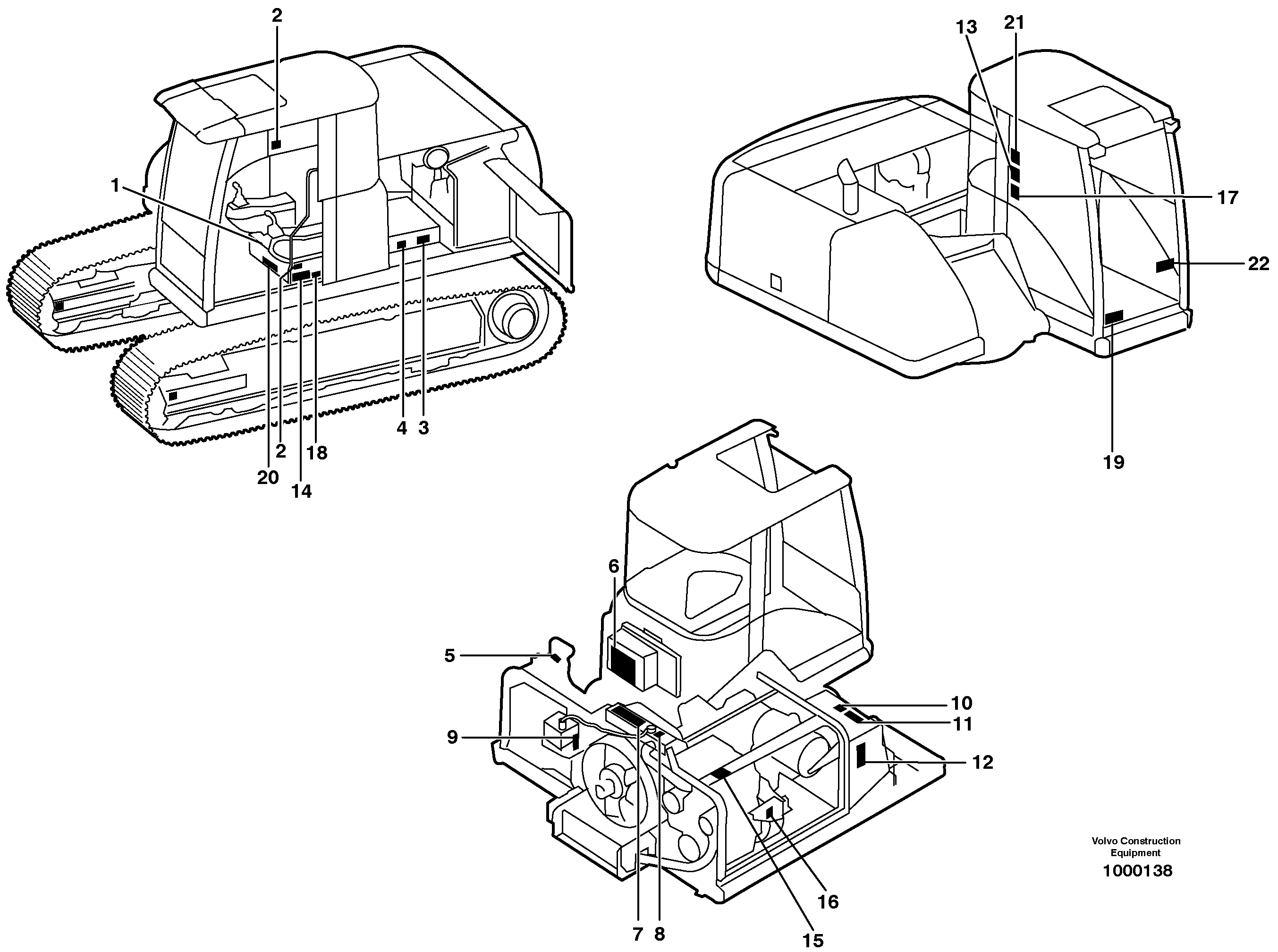 Sign plates and transfer,inner location — volvo parts diagram