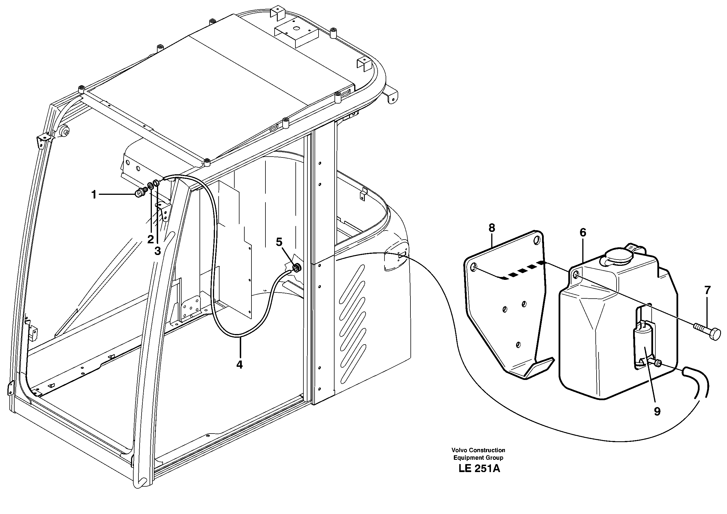 Windshield washer — volvo parts diagram