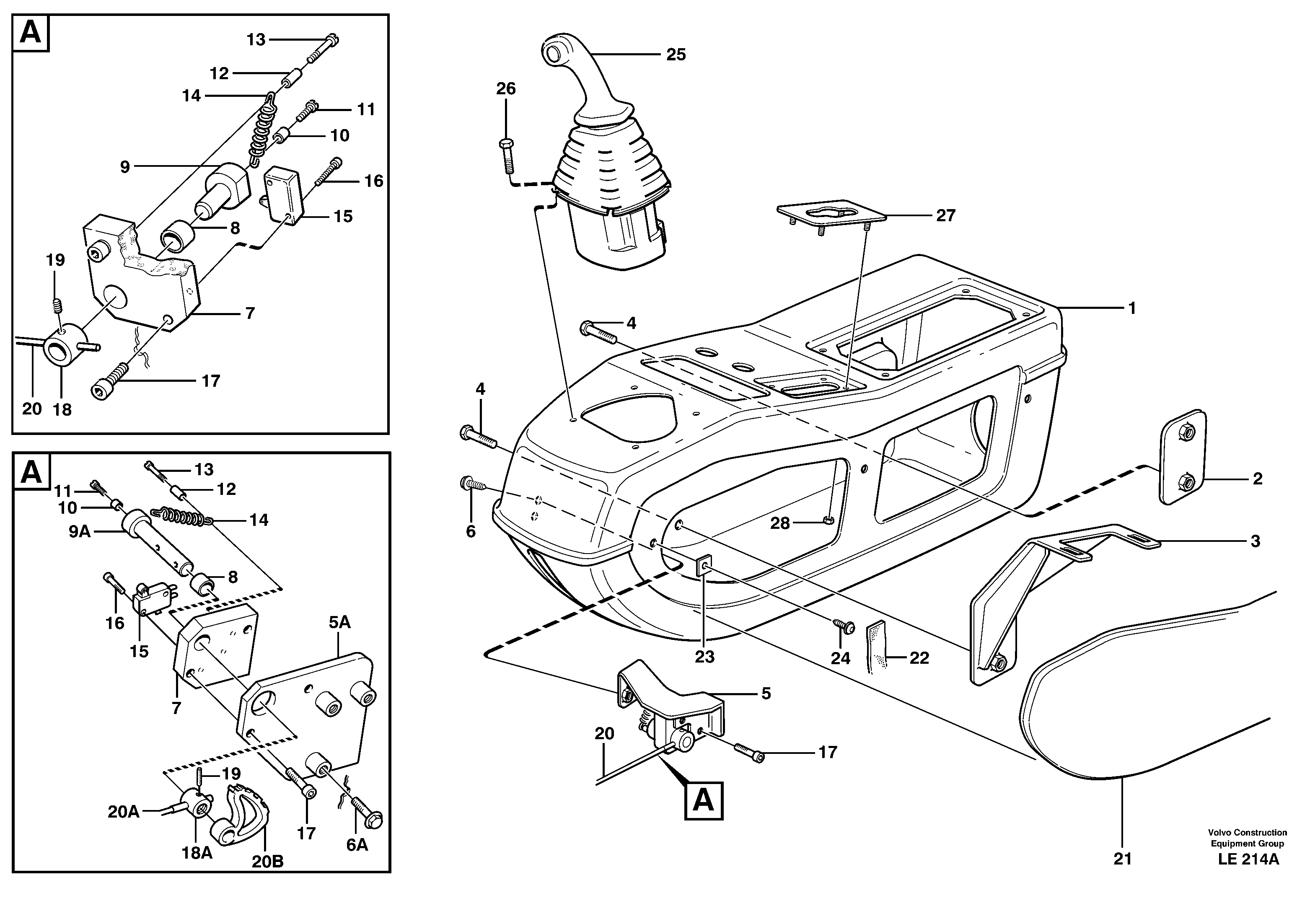 Side panel, left  SER NO - 1021 — volvo parts diagram