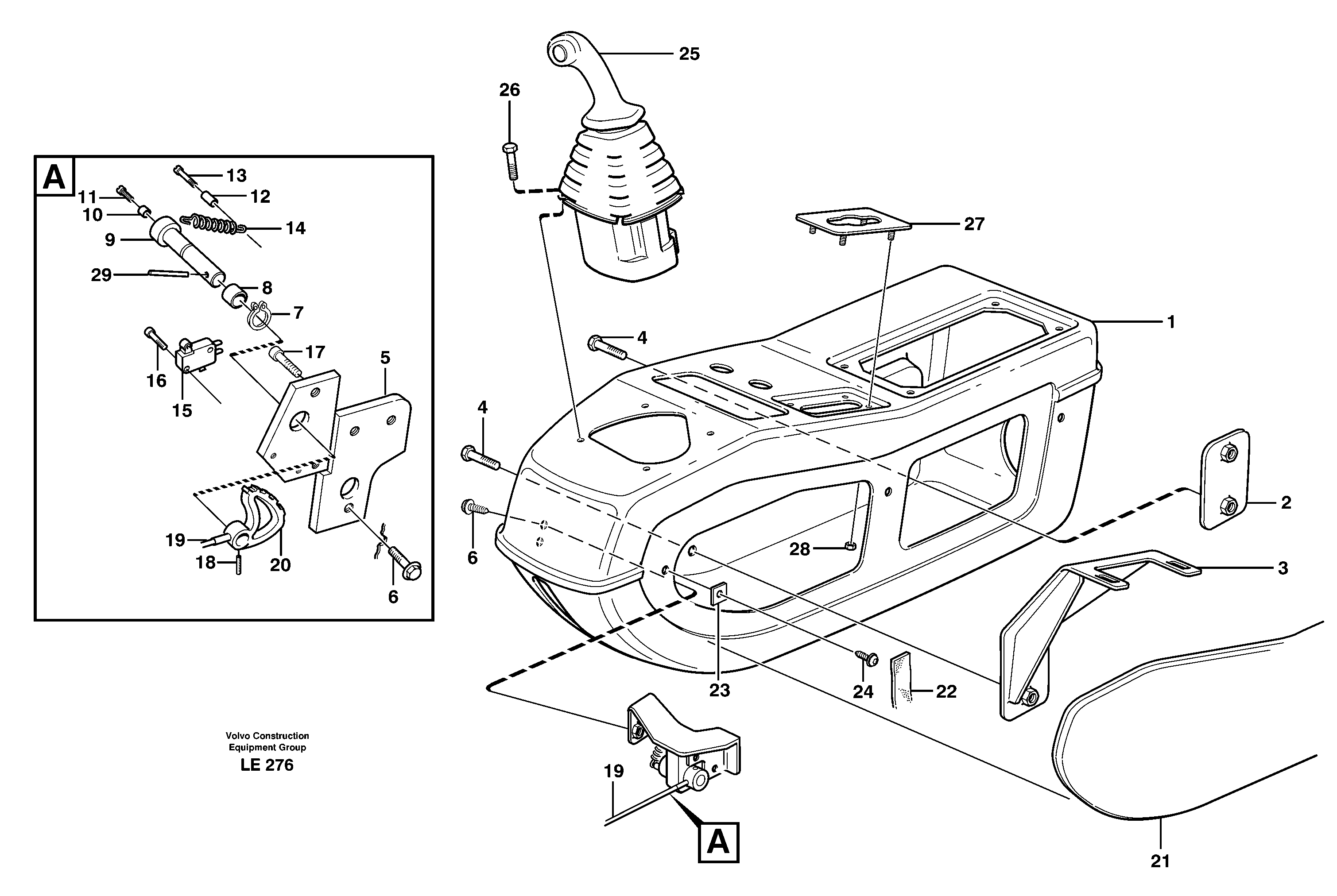 Side panel, left  SER NO 1022 - — volvo parts diagram