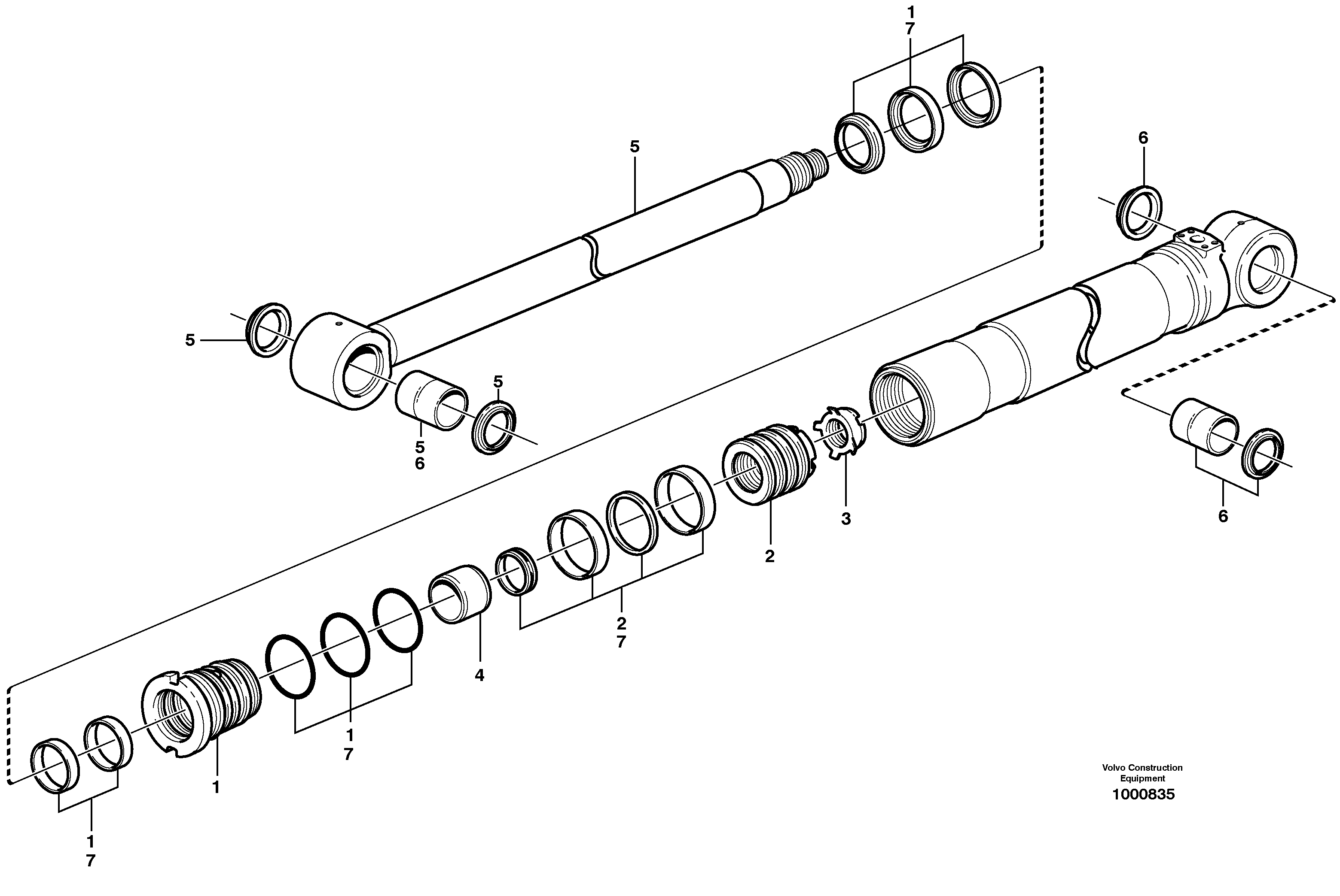Bucket cylinder — volvo parts diagram