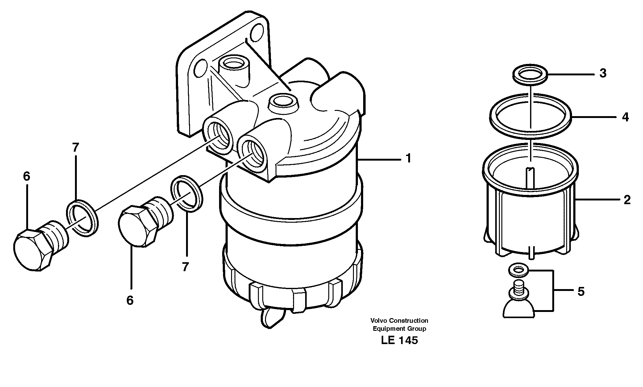 Water separator — volvo parts diagram