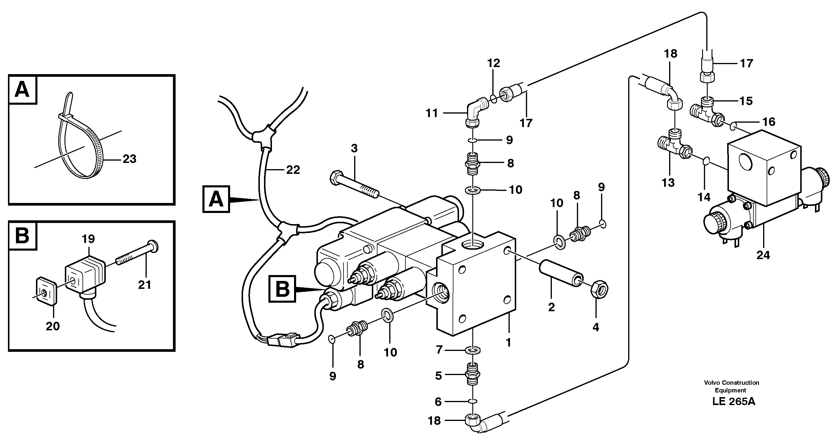 Hydraulic system, X3  14303049 — volvo parts diagram