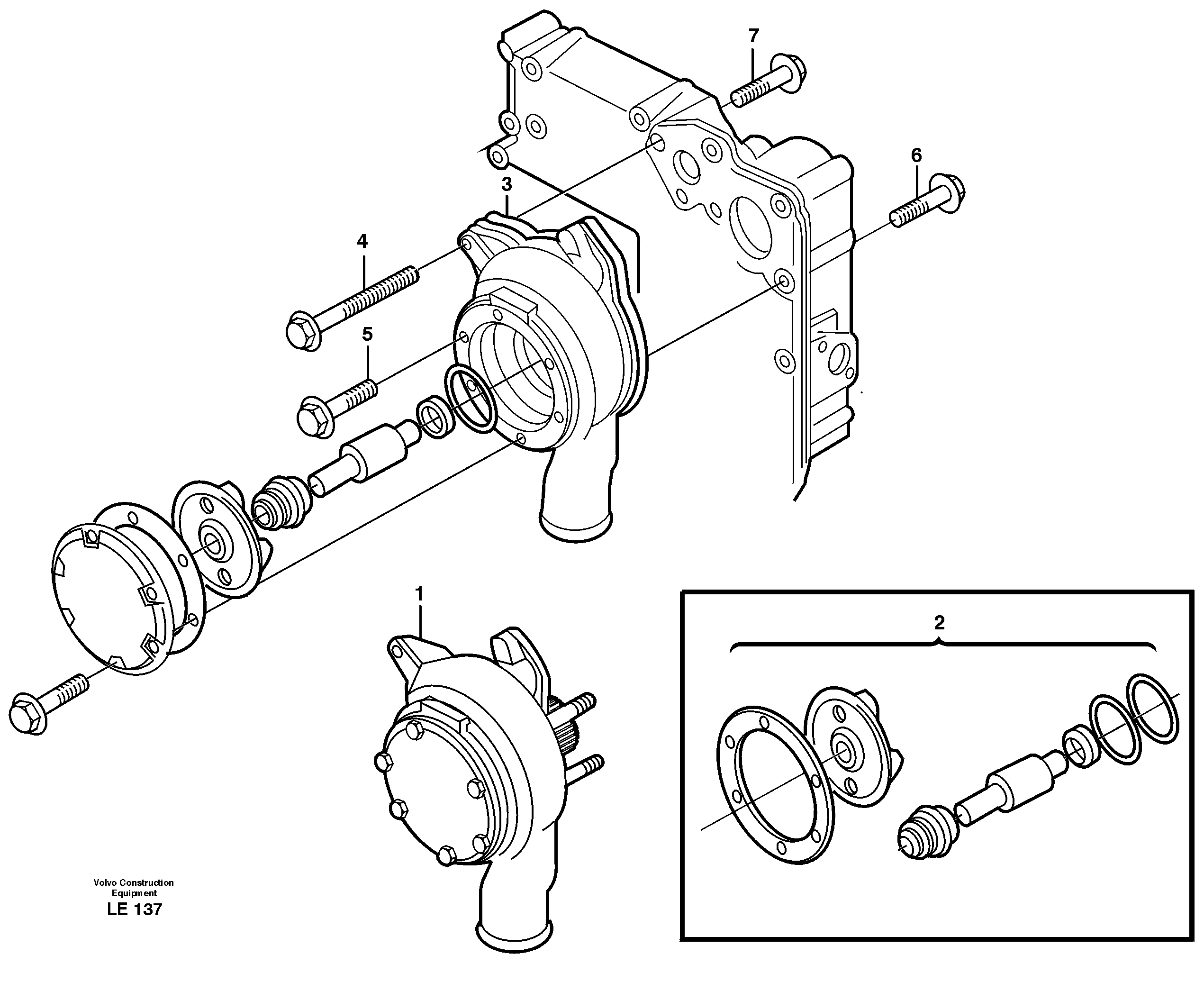 Water pump — volvo parts diagram