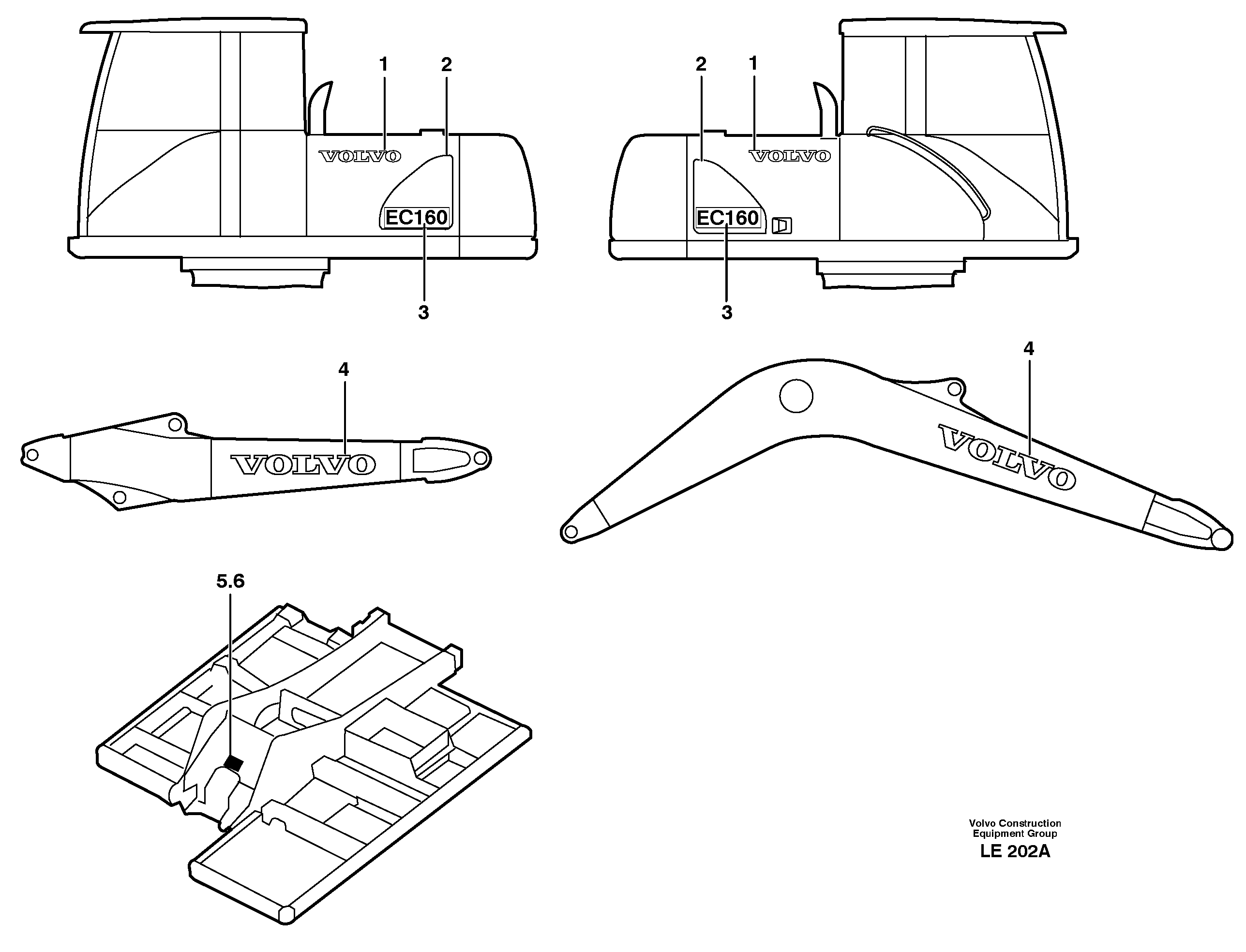 Stripes, outer location — volvo parts diagram