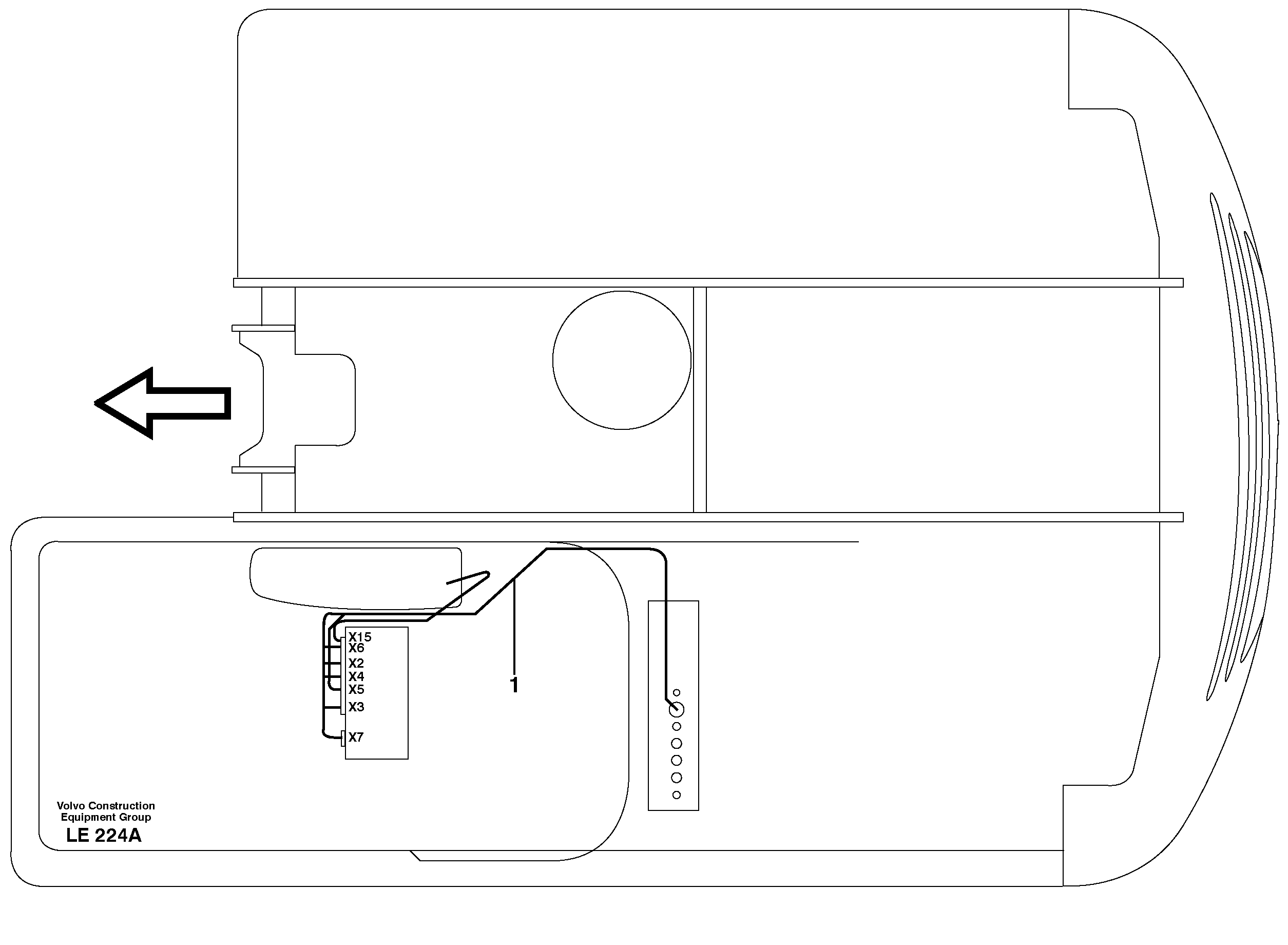 Cable harness, El.distr.unit-ecu — volvo parts diagram