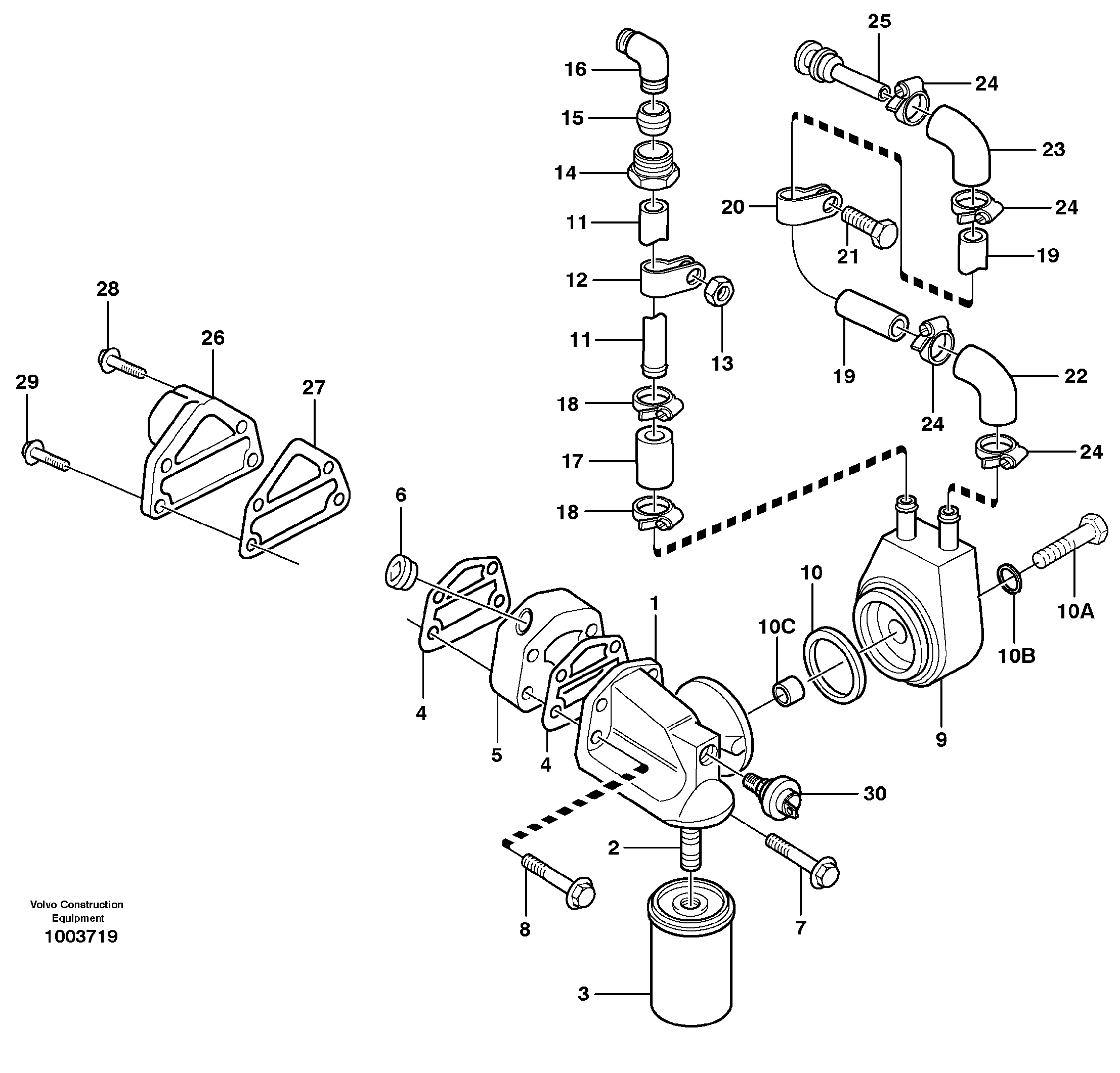 Oil cooler  ENG - U083266G — volvo parts diagram