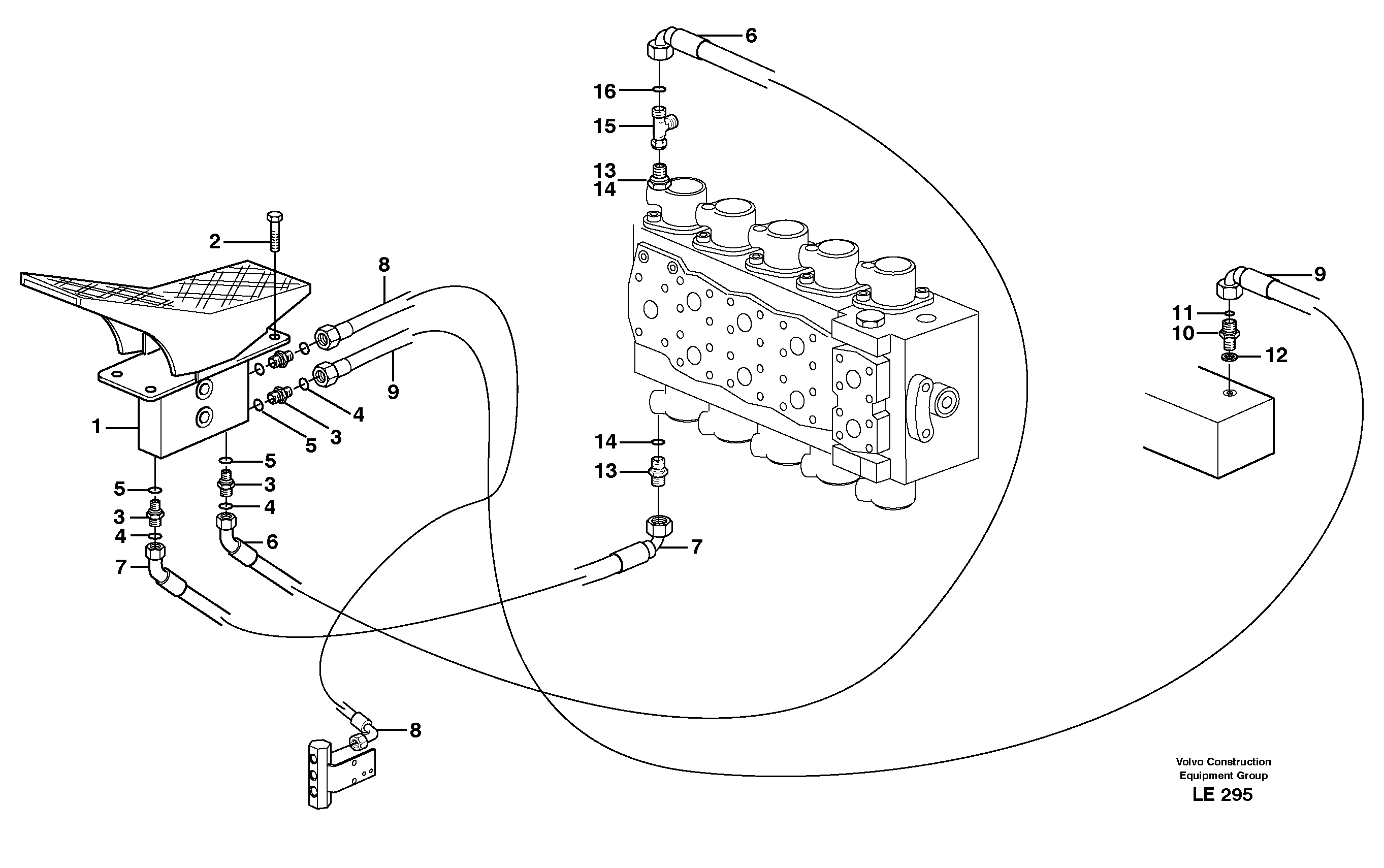 Servo hydraulics, X2  14303048, 14302829, 14311189 — volvo parts diagram