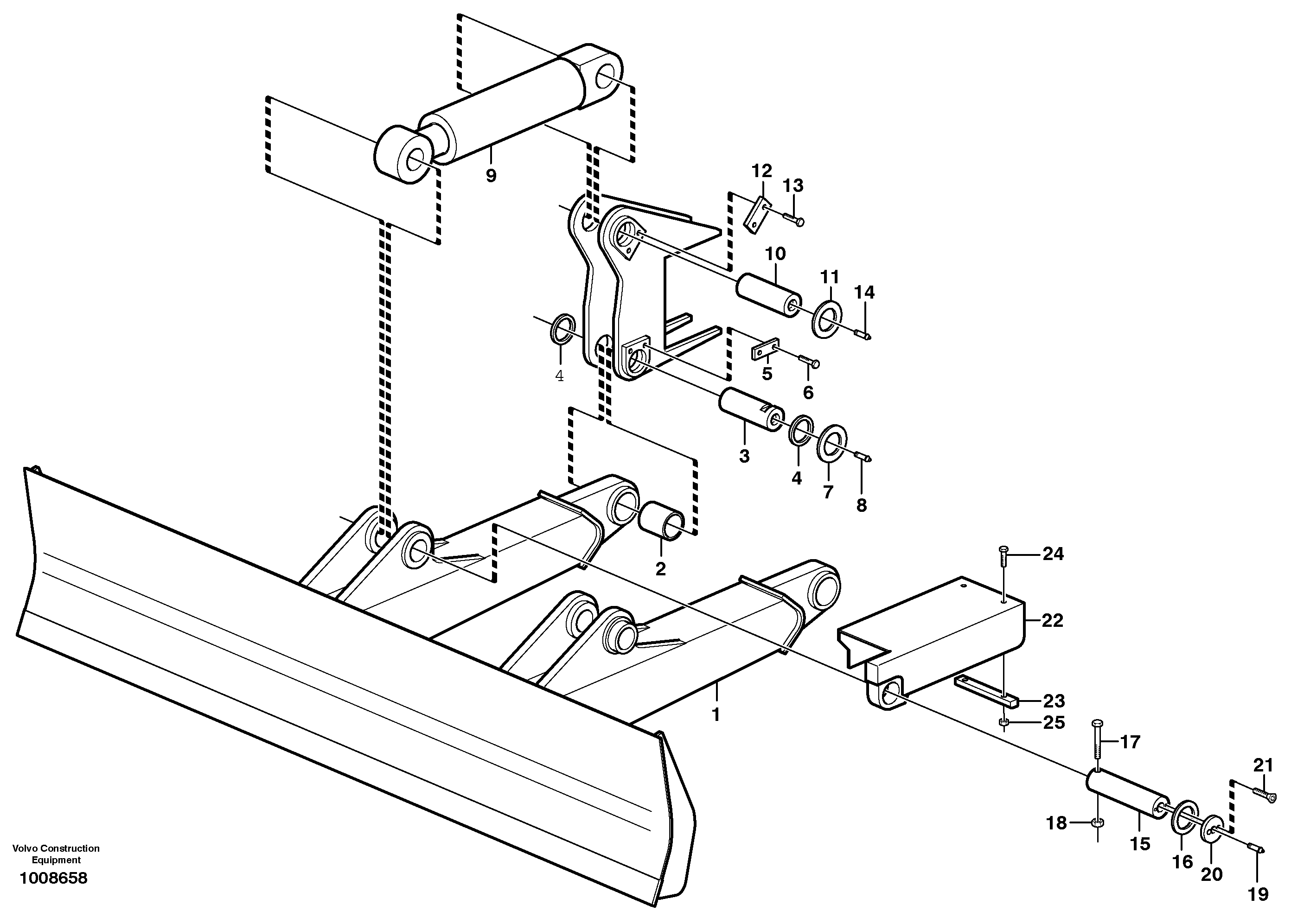 Dozer blade  14303061, 14311109 — volvo parts diagram