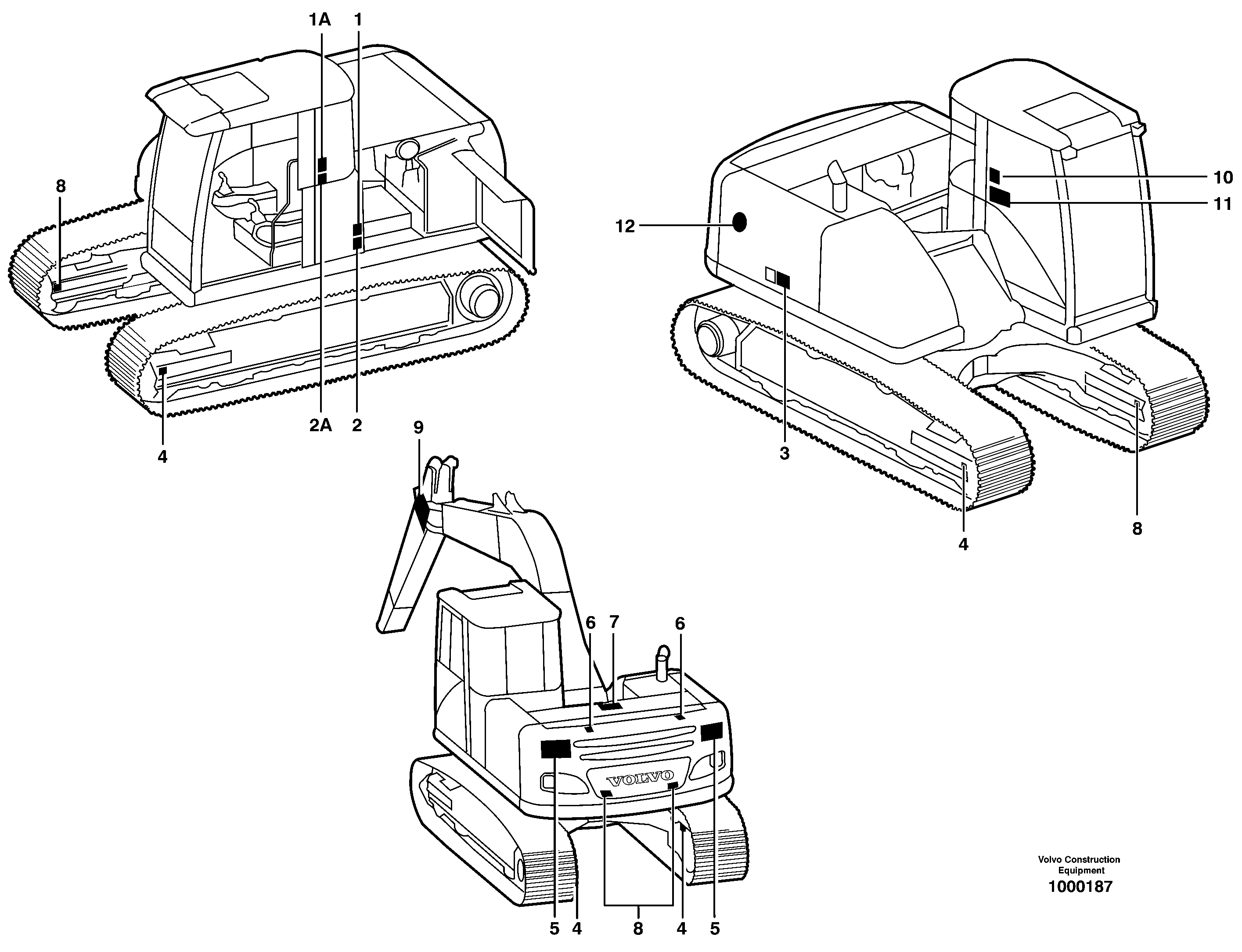 Sign plates and transfer,outer location — volvo parts diagram