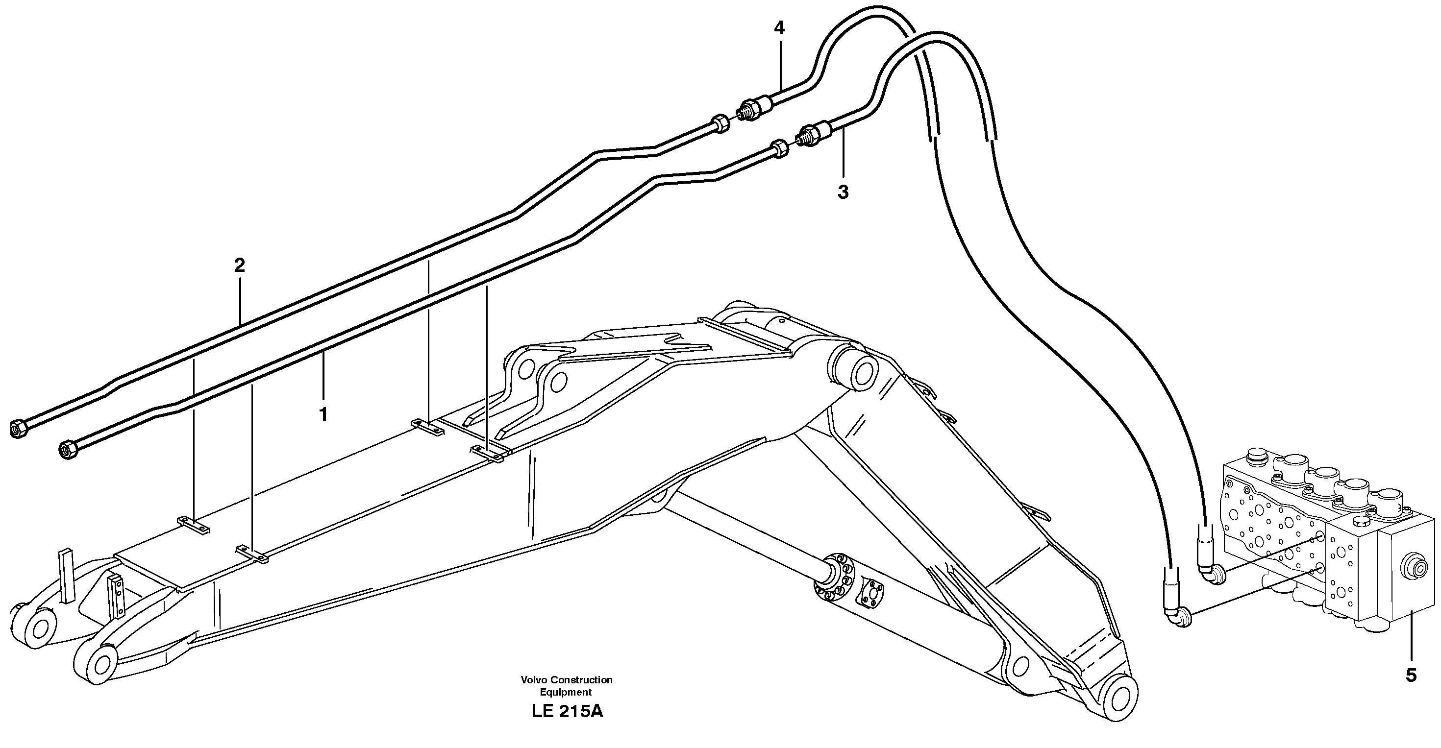 Hydr. equipm. on adjustable boom,  X1  14303040 — volvo parts diagram