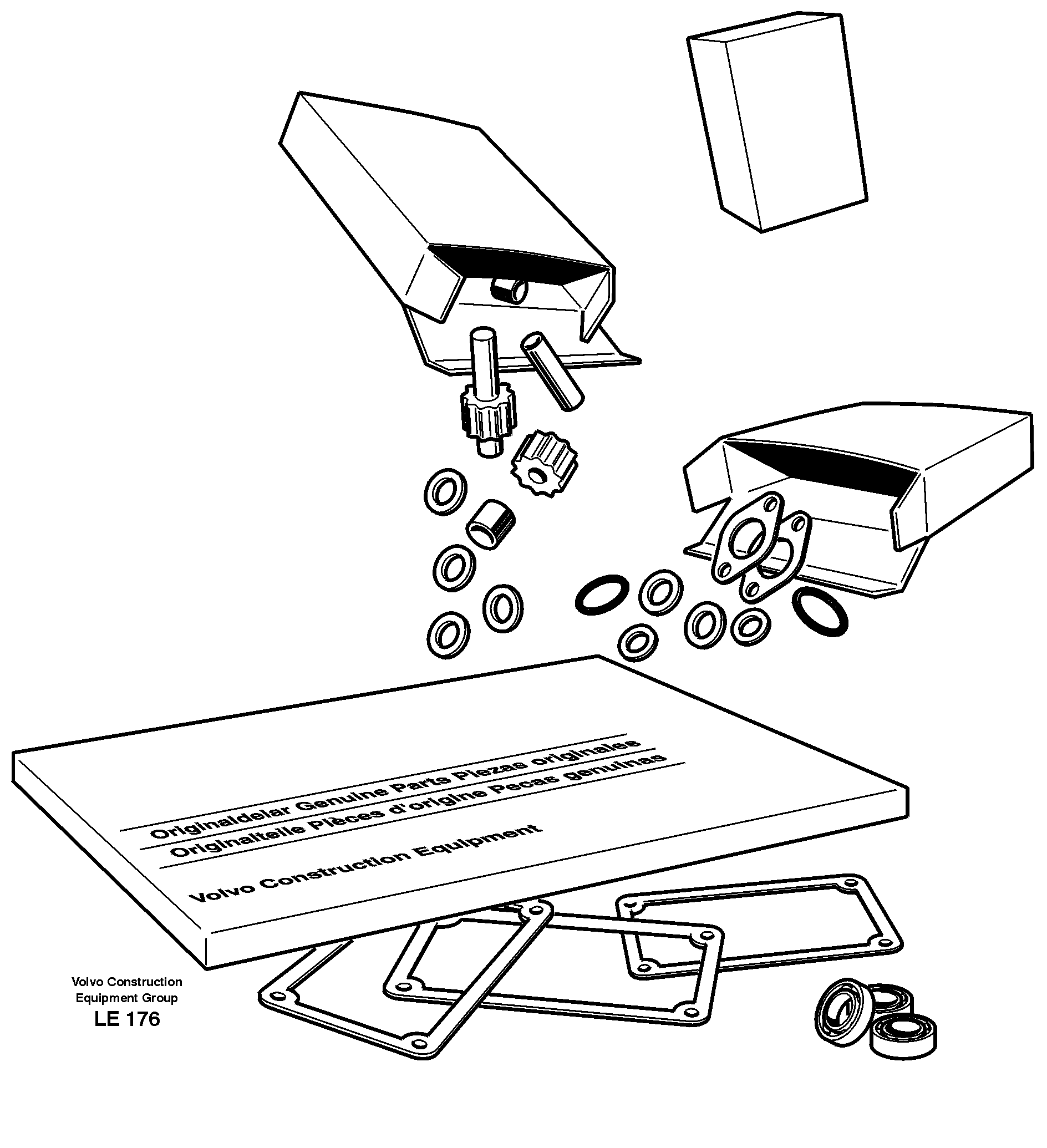 Repair kits for engine  TD40GHE, TD40KGE — volvo parts diagram