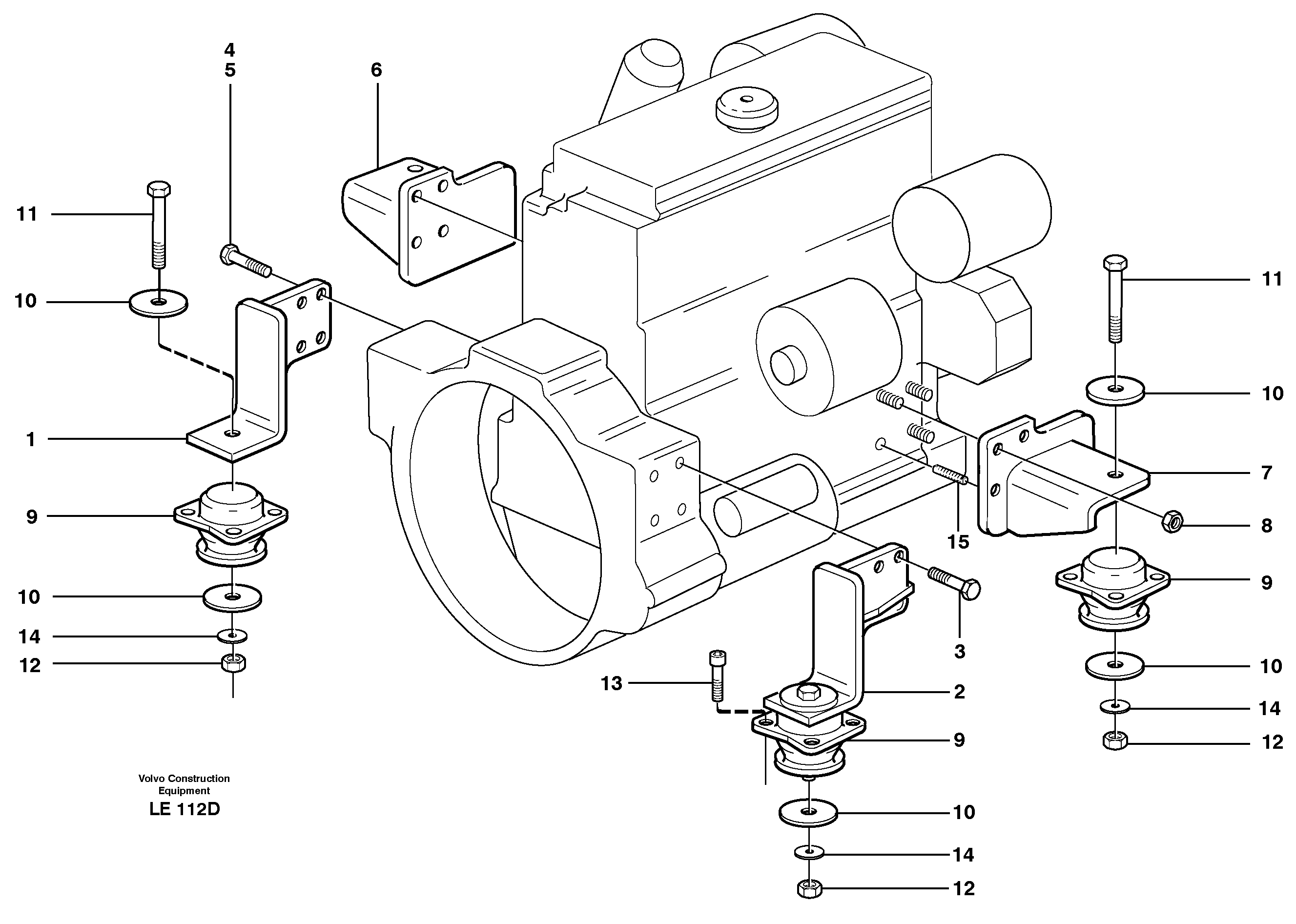 Engine mounting — volvo parts diagram