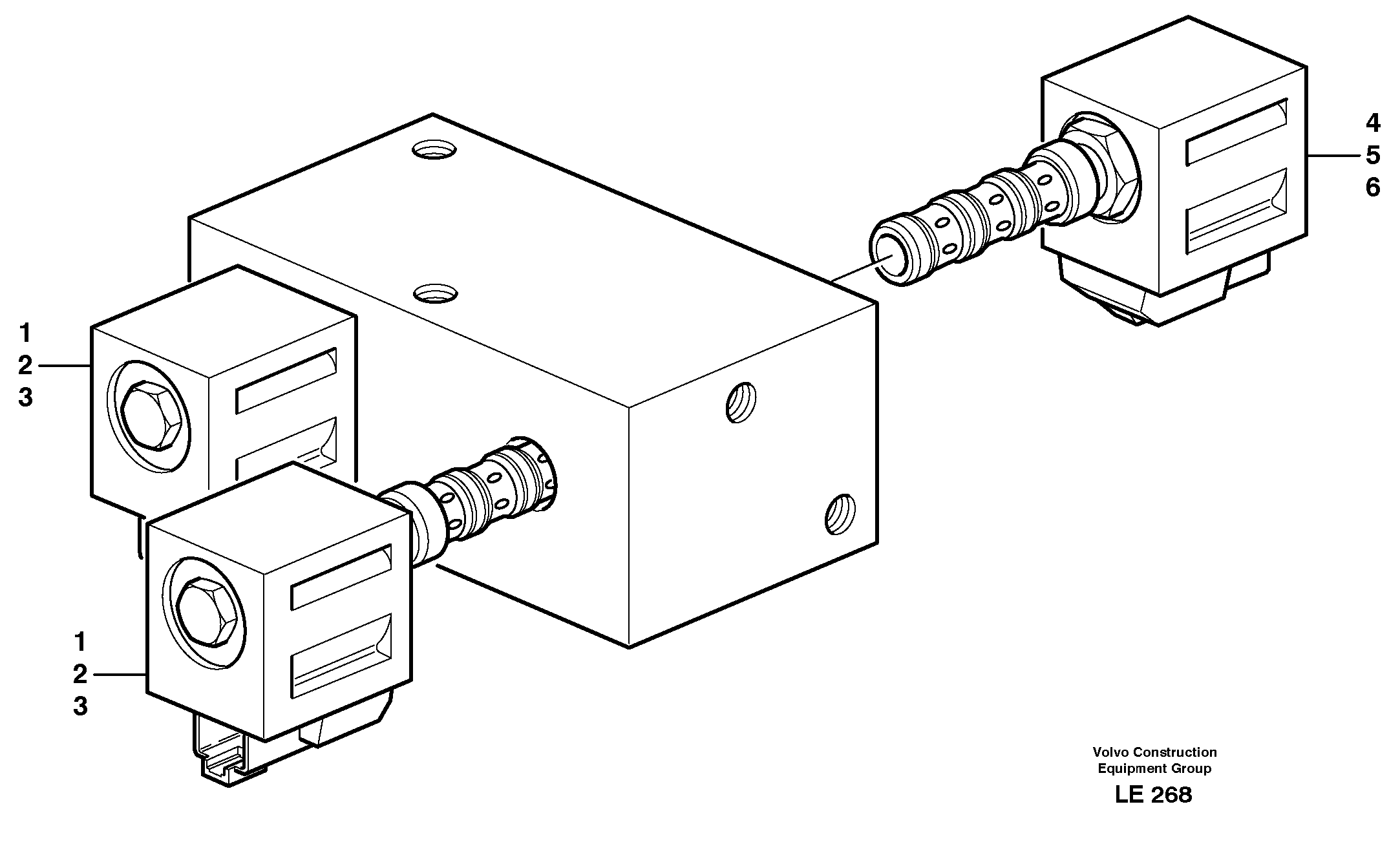 Valve, grab bucket, X1 — volvo parts diagram