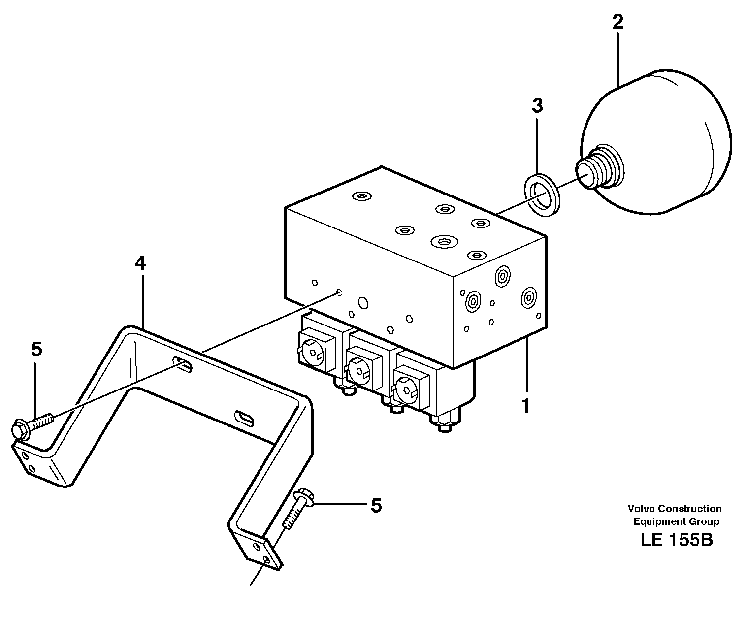 Servo valve body  SER NO - 1051 — volvo parts diagram
