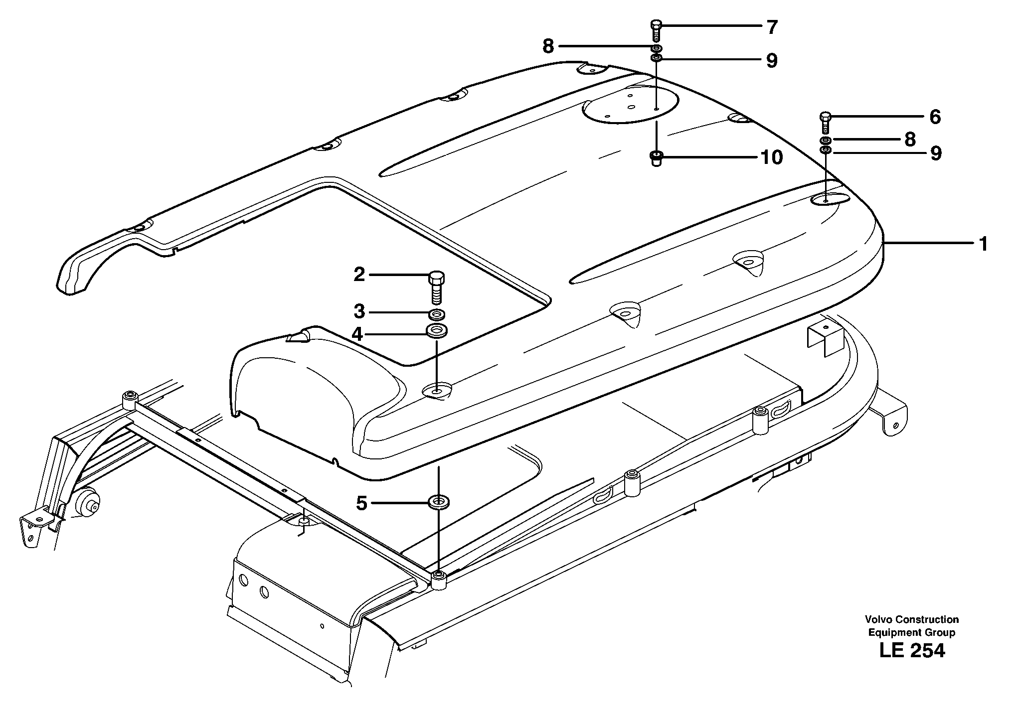 Roof — volvo parts diagram