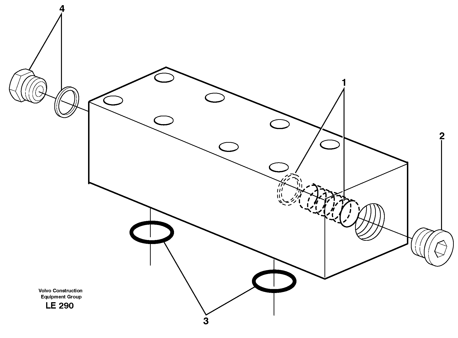 Float position valve  SER NO - 1041.  14303058 — volvo parts diagram