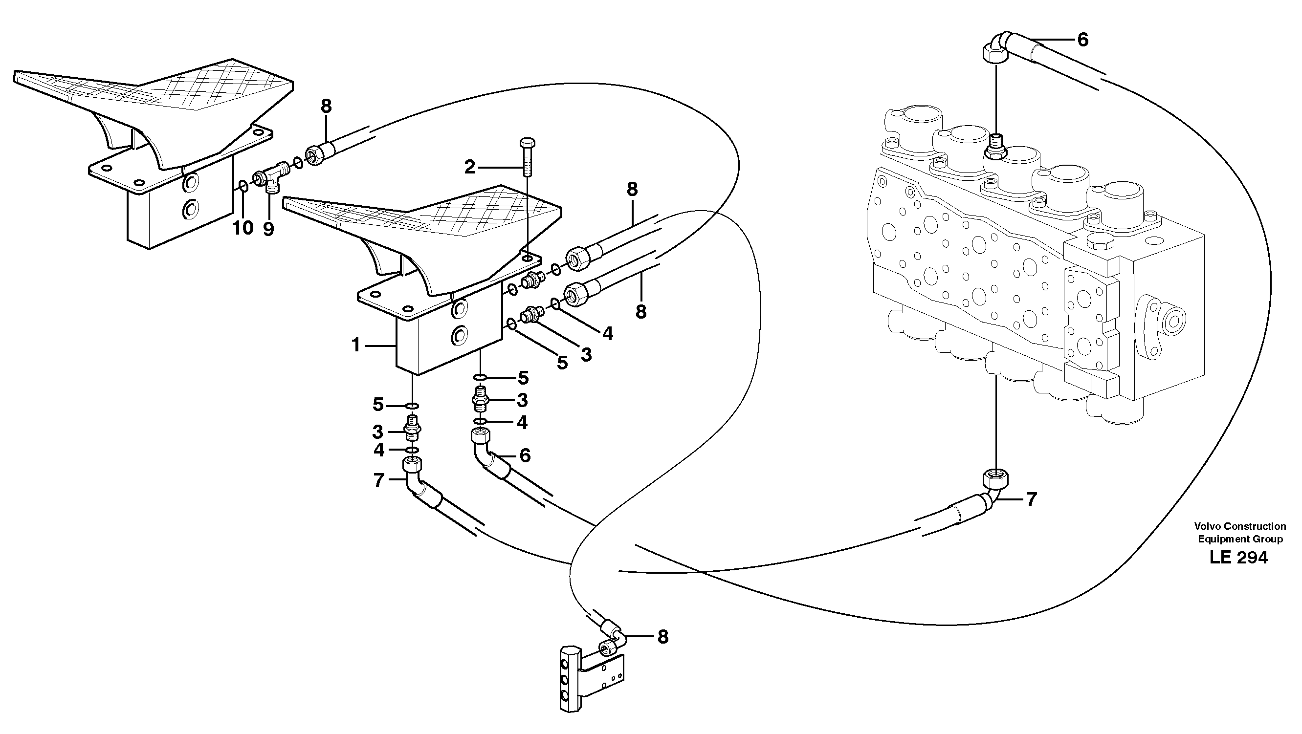 Servo hydraulics, X1  14302952 — volvo parts diagram