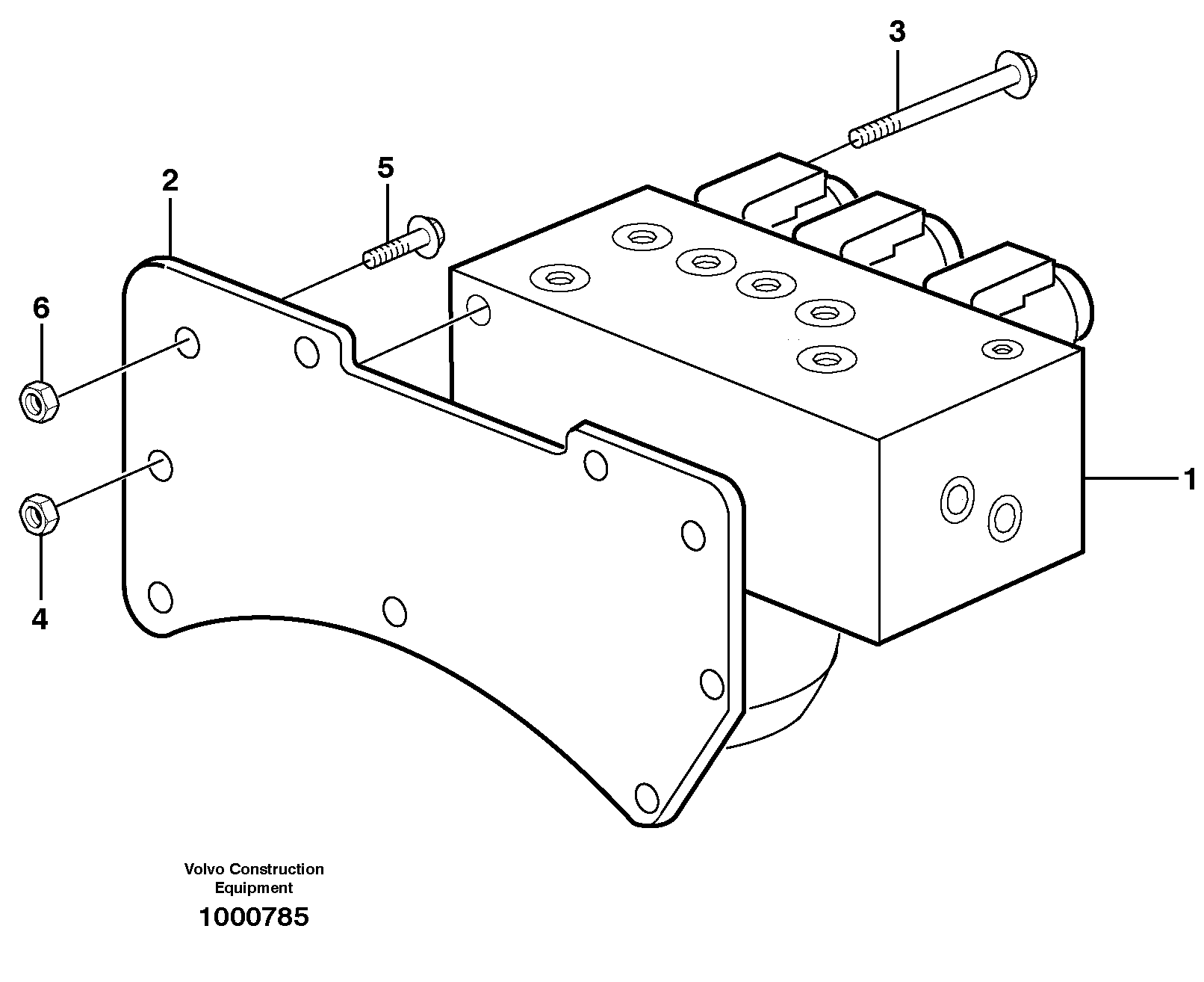 Servo valve body  SER NO 1052 - — volvo parts diagram