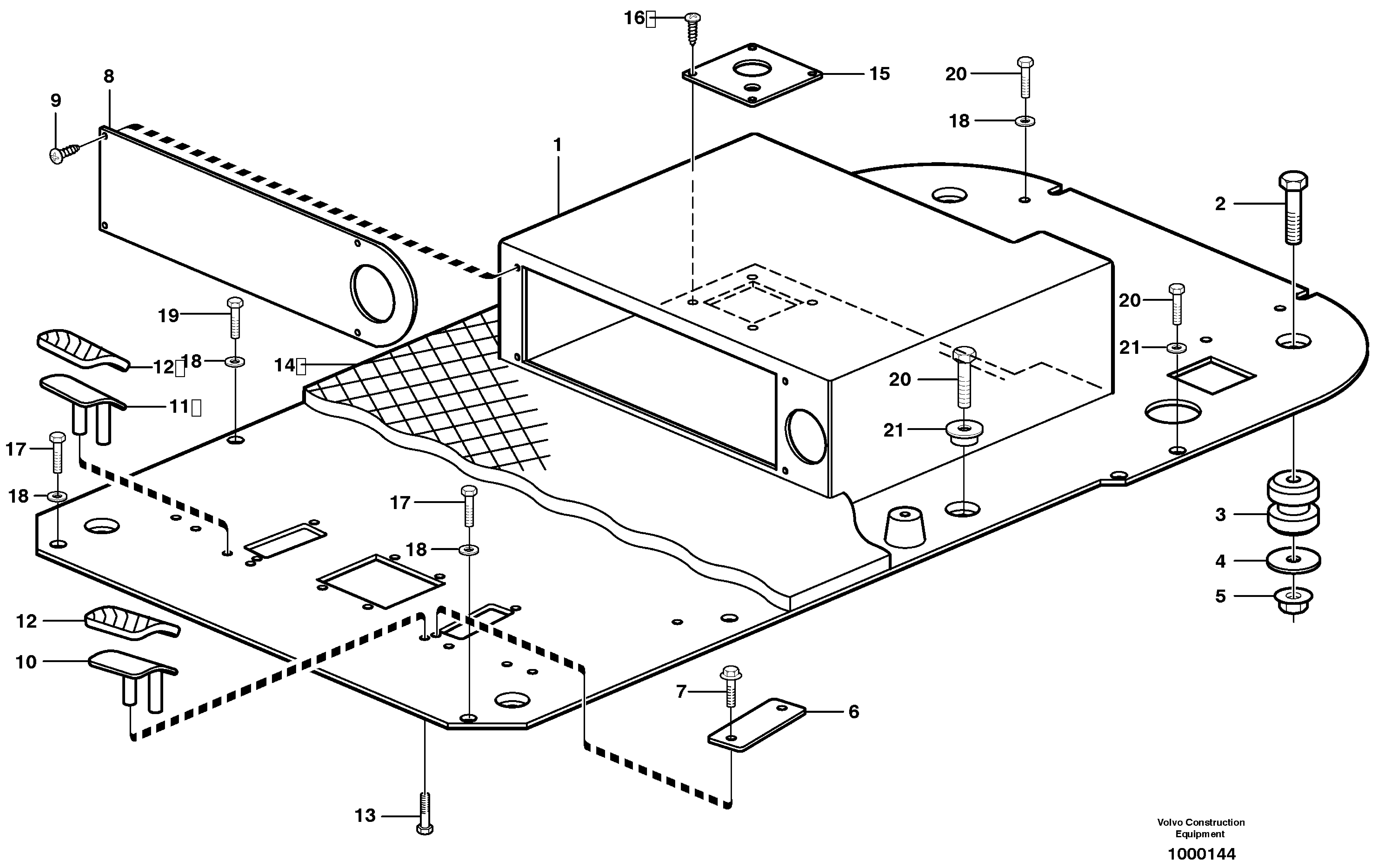Cabin floor — volvo parts diagram
