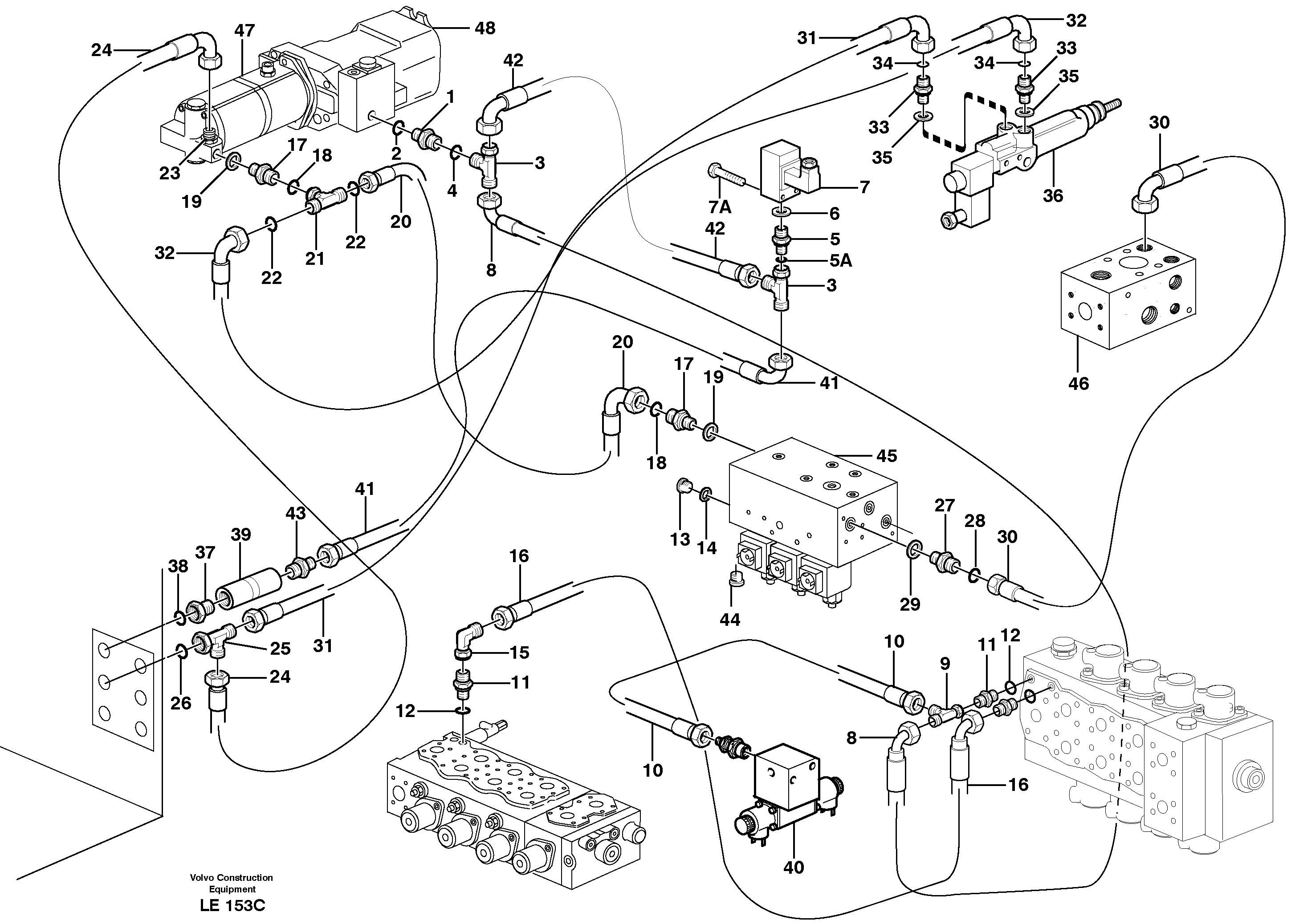 Servo hydraulics, speed regulation — volvo parts diagram