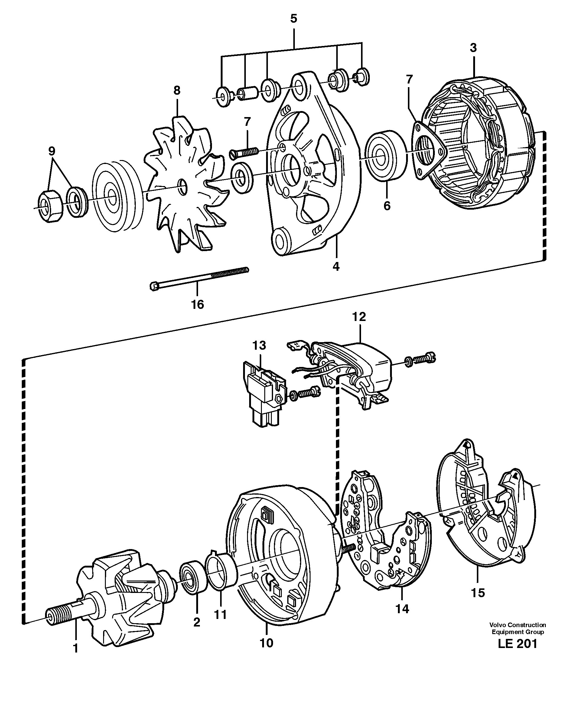 Alternator — volvo parts diagram
