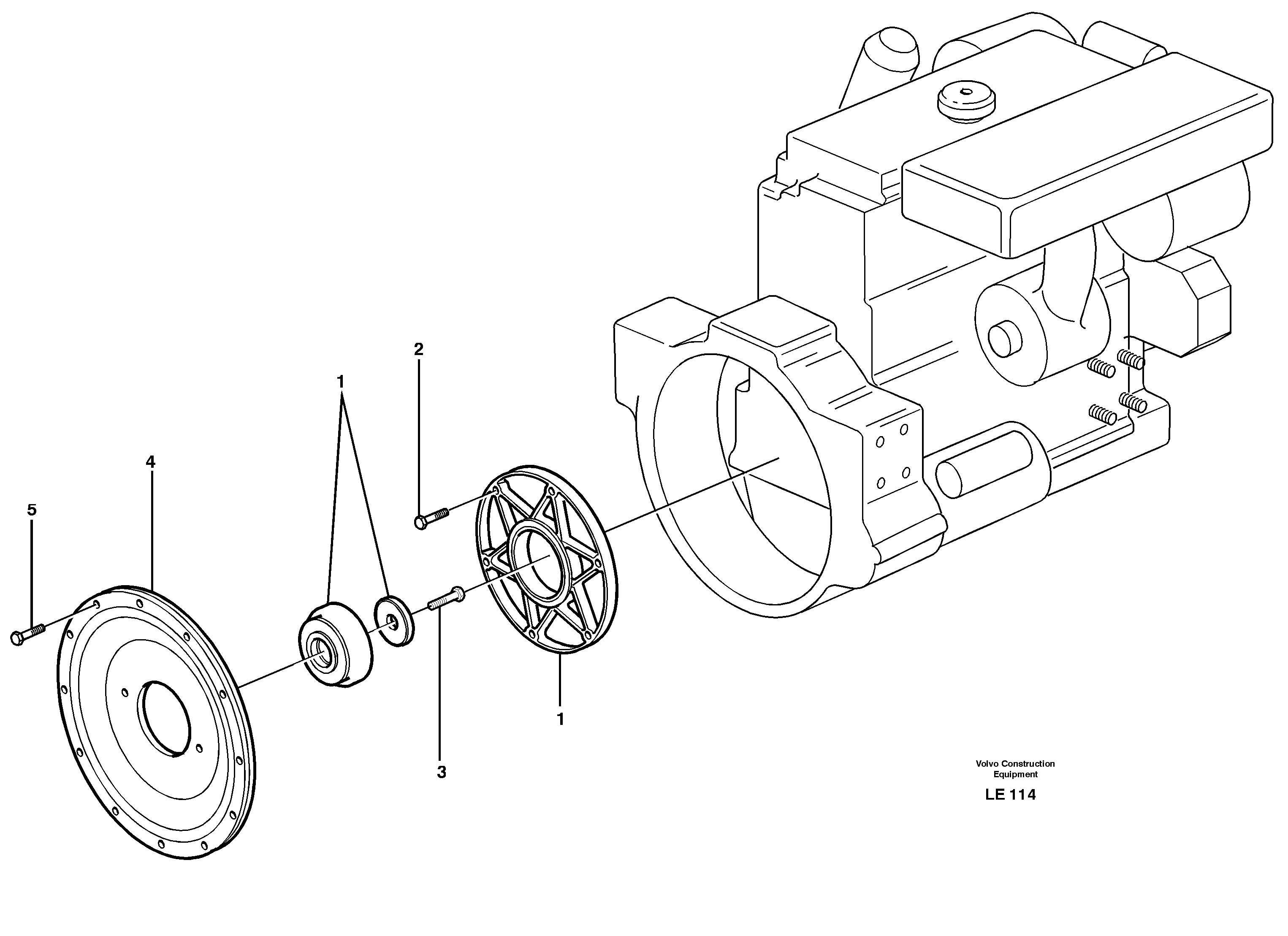 Drive for hydraulic pump — volvo parts diagram