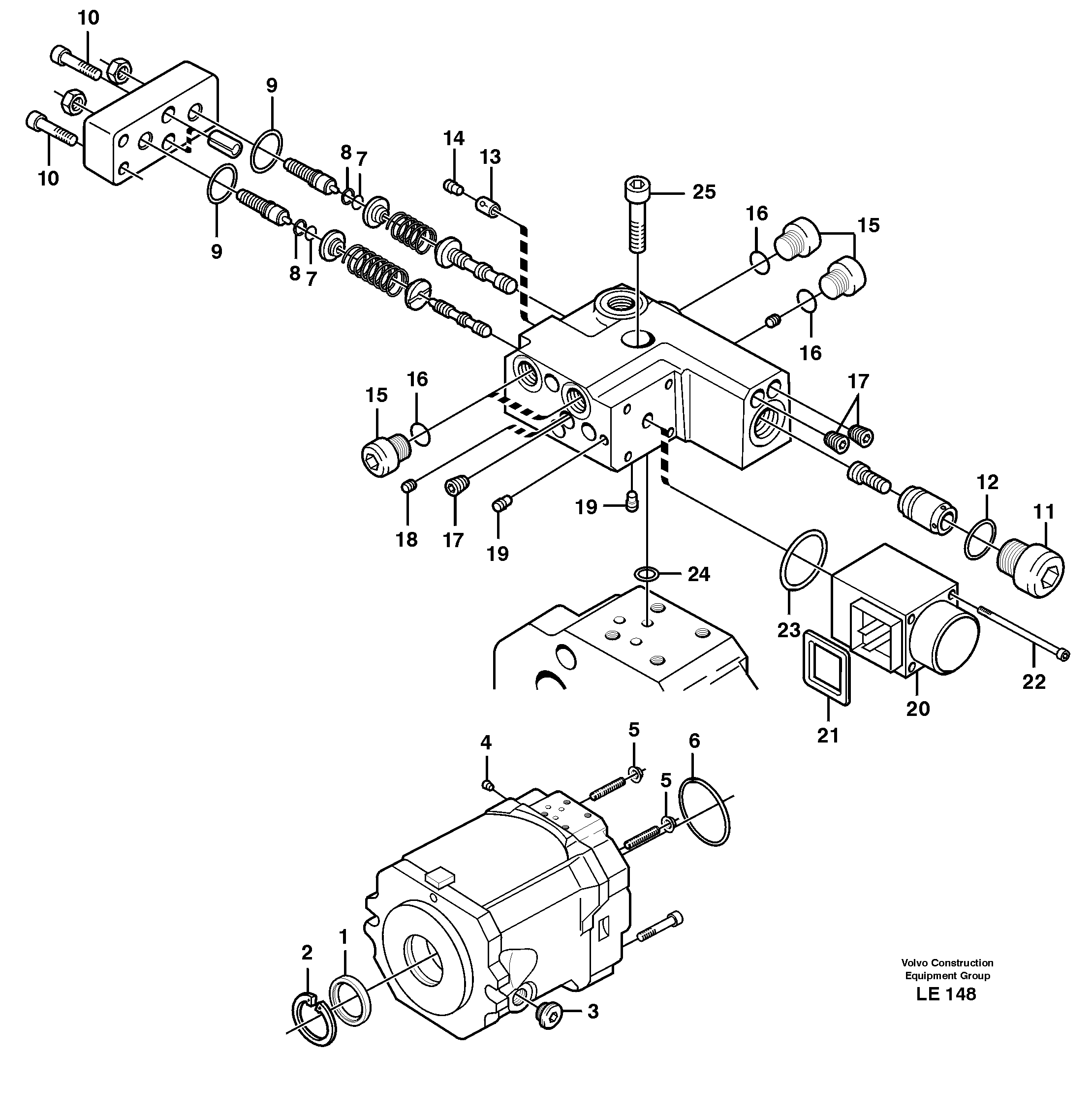 Hydraulic pump — volvo parts diagram