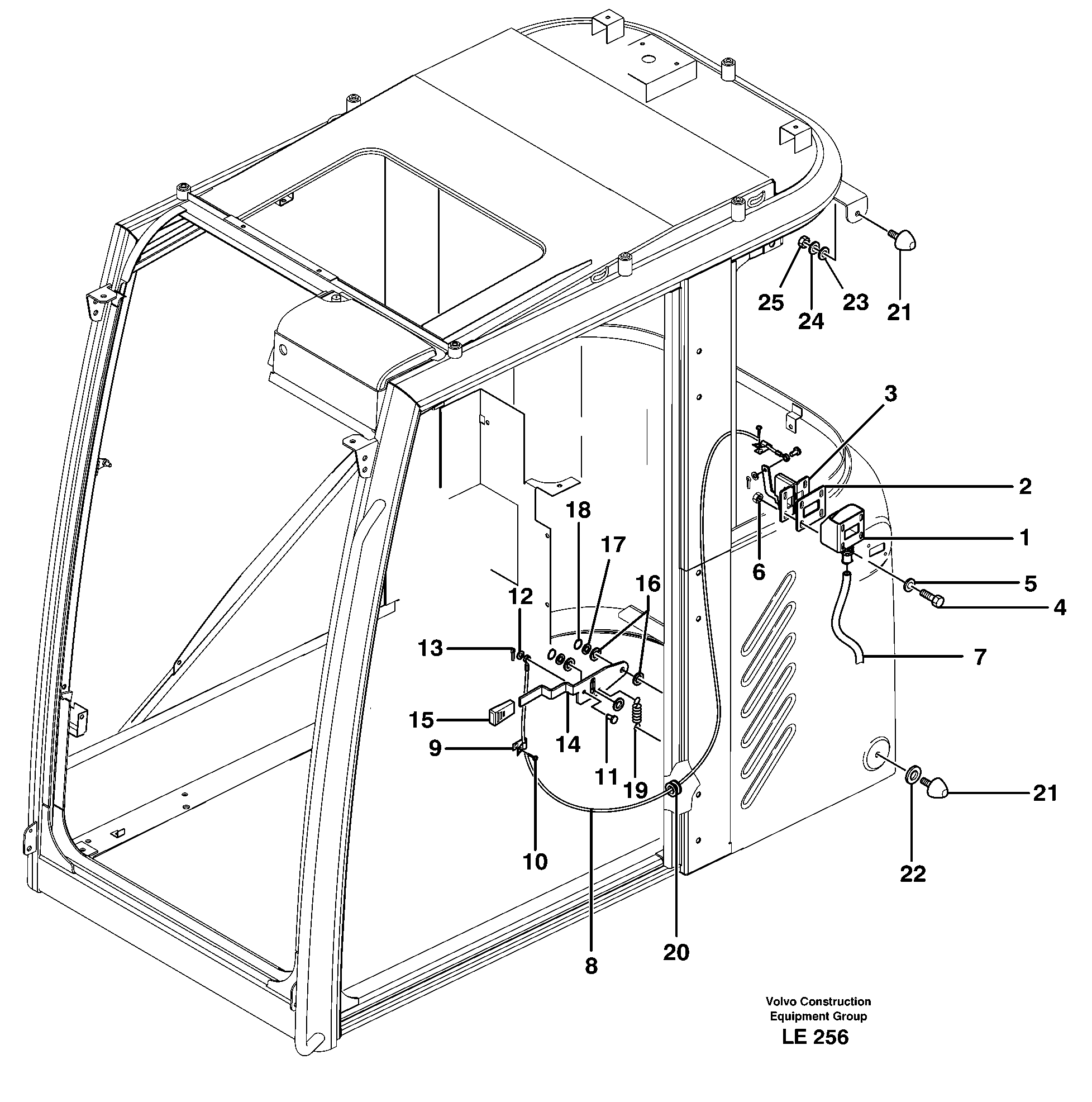 Door catch — volvo parts diagram