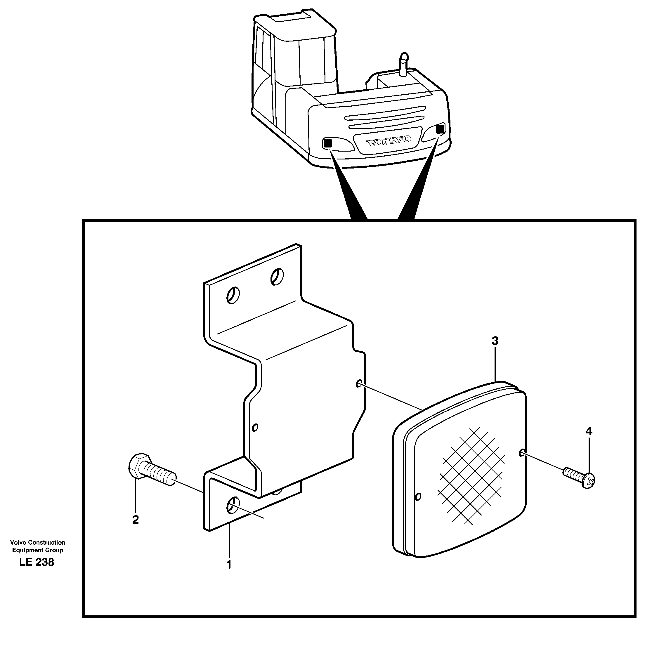 Lighting, rear — volvo parts diagram