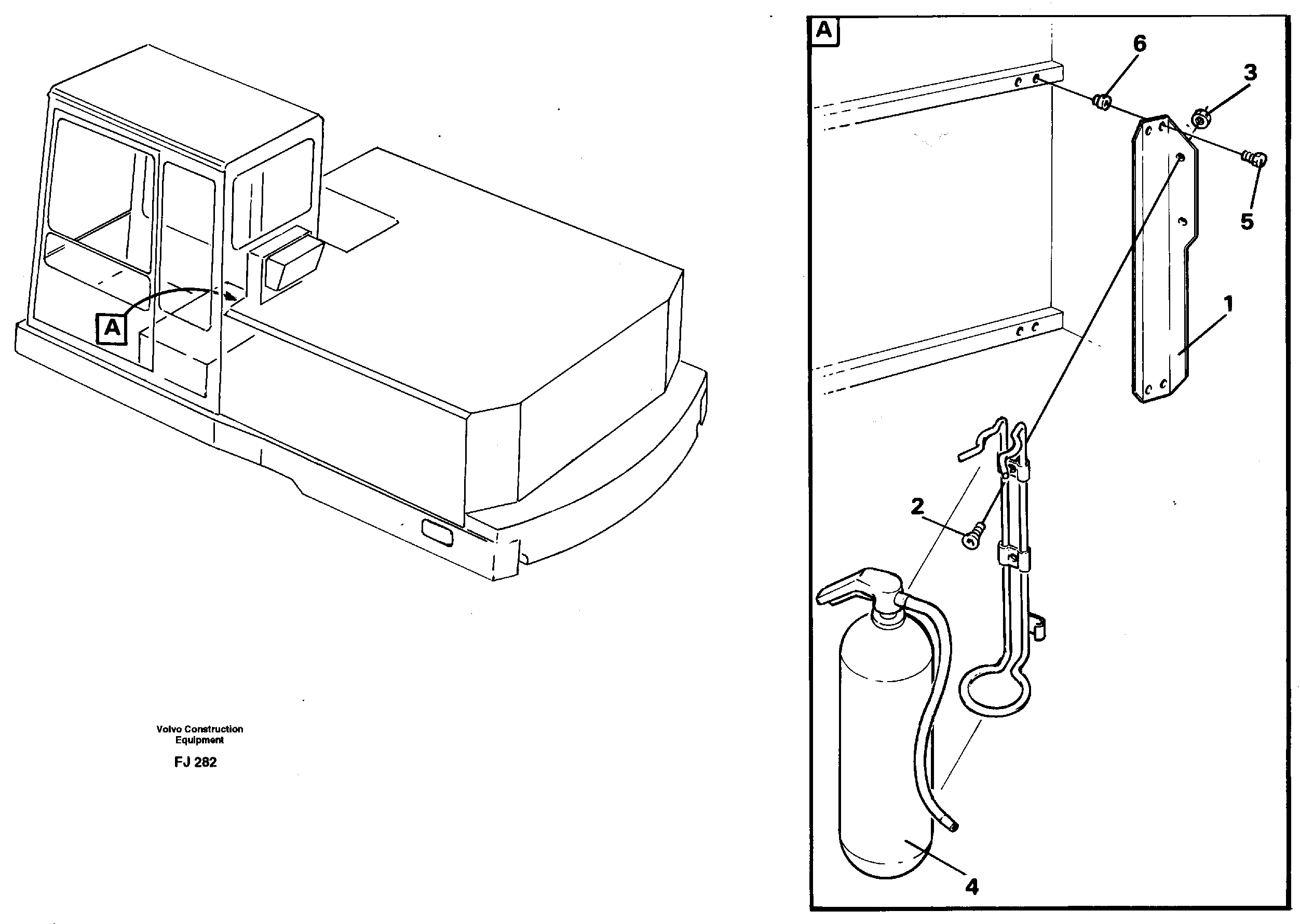 Fire extinguisher  14248860,14248861 — volvo parts diagram