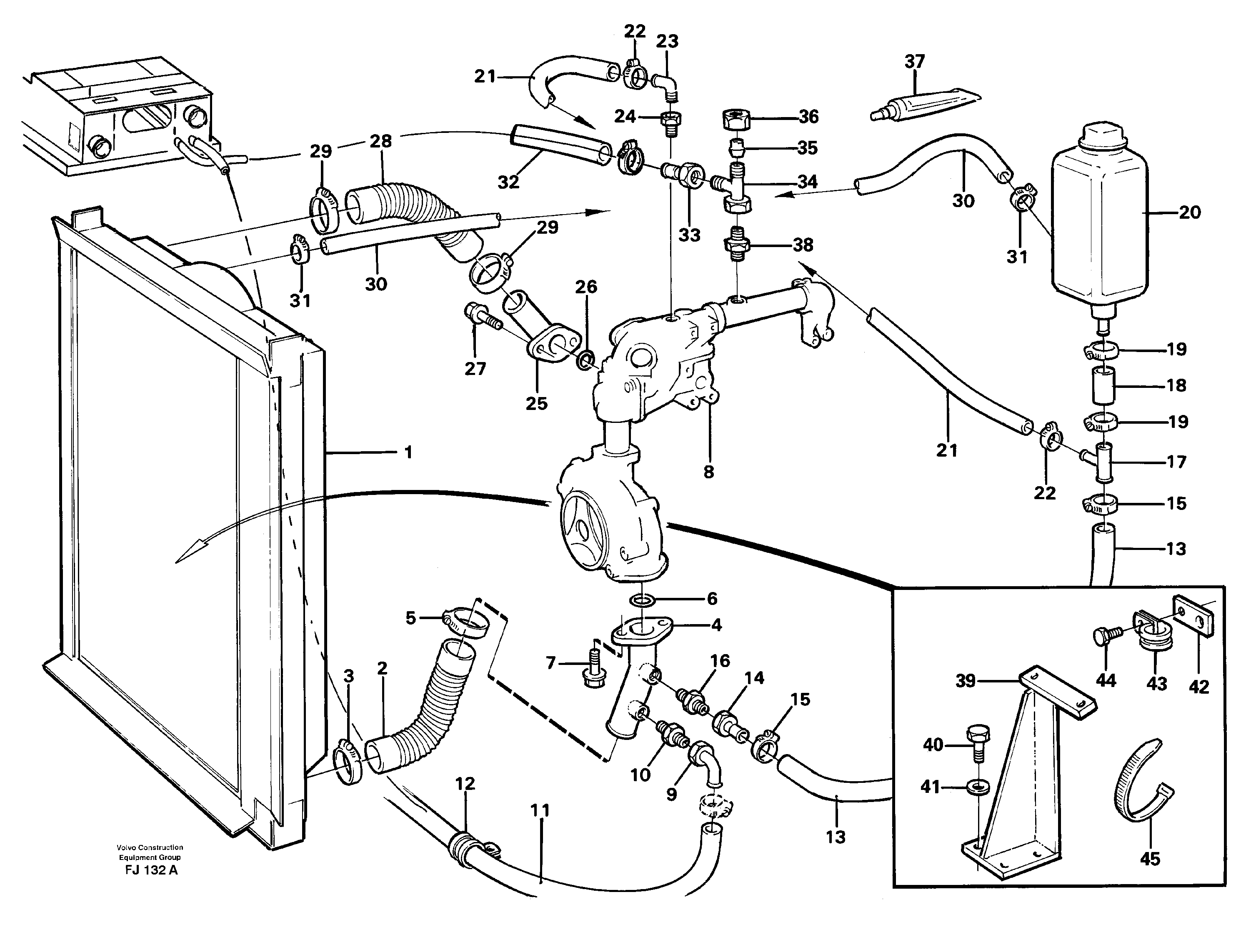 Cooling system — volvo parts diagram