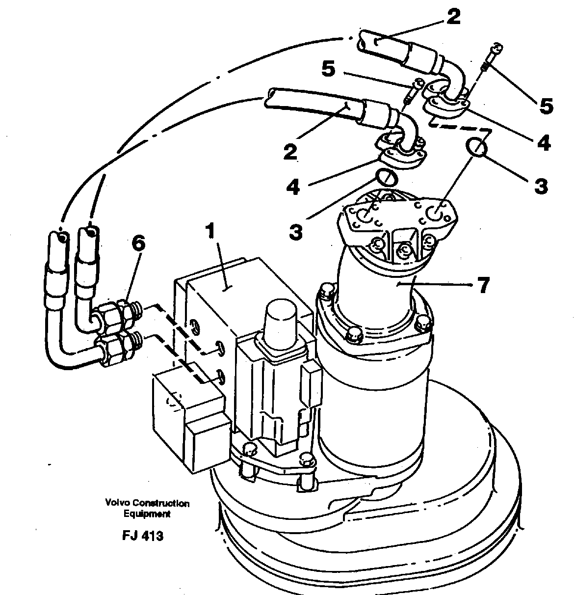 Boom swing system — volvo parts diagram