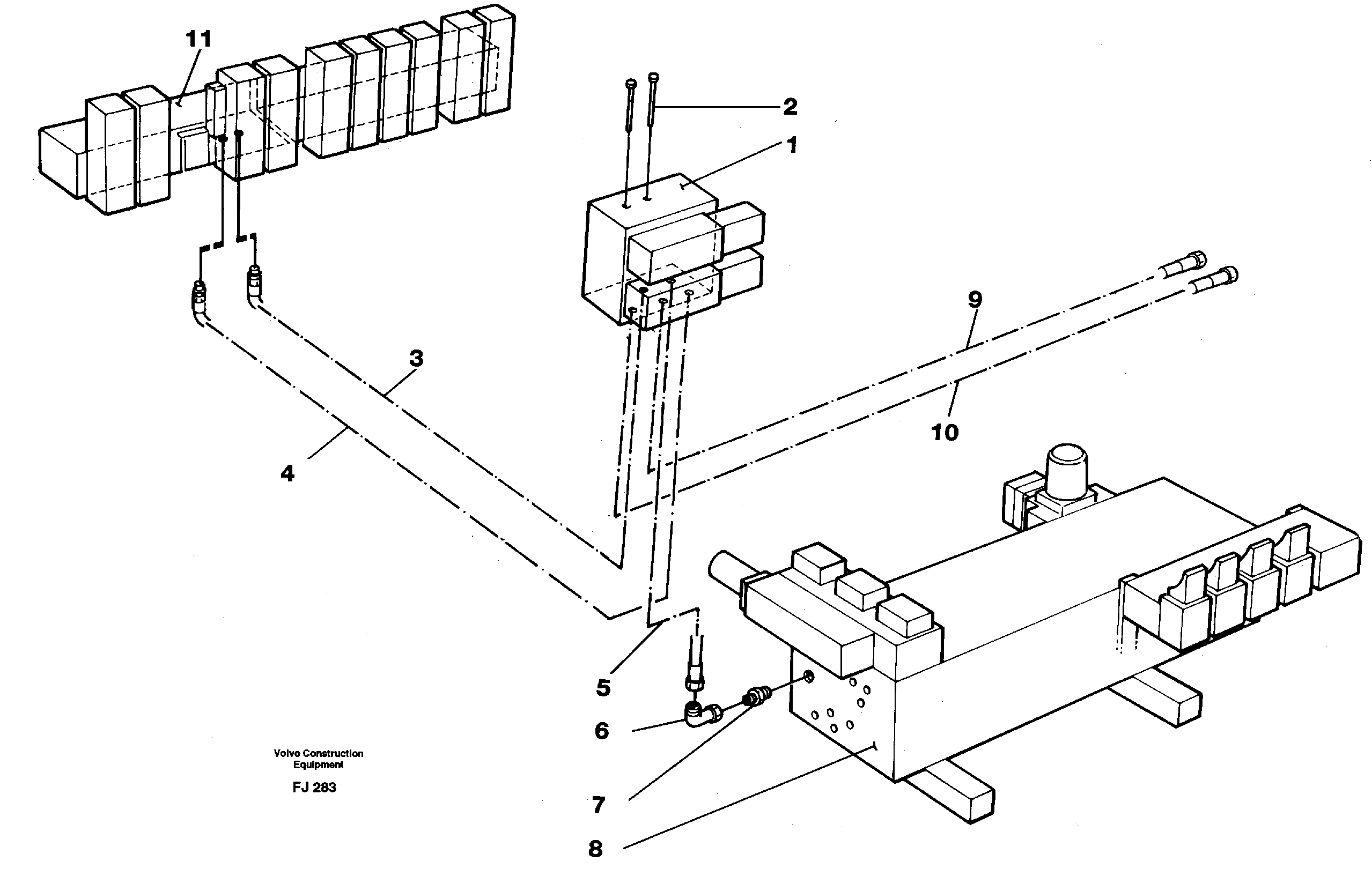Hydr. quickfit equipment on superstructure.  14246054 — volvo parts diagram