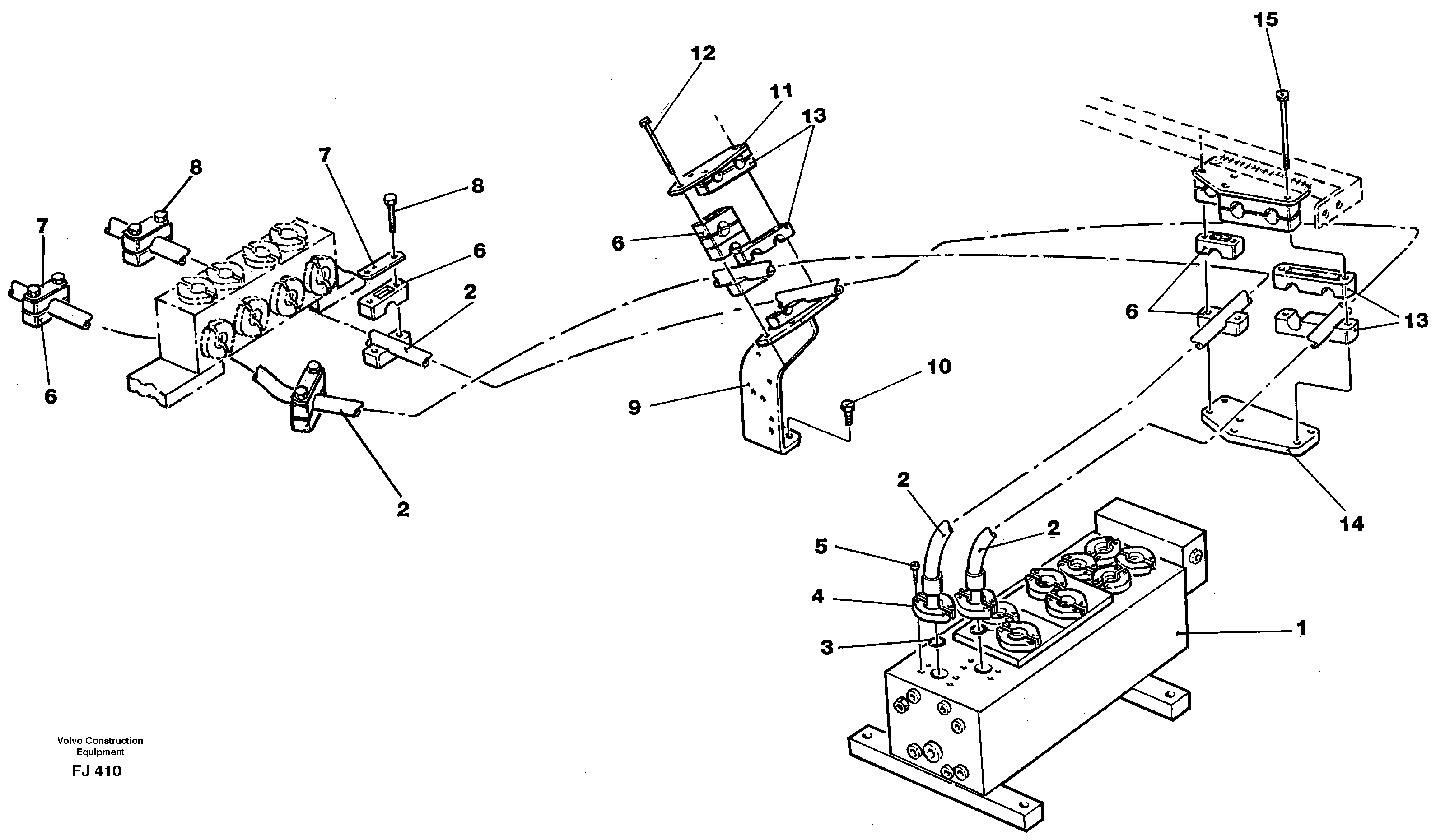 Hydraulic system, boom — volvo parts diagram