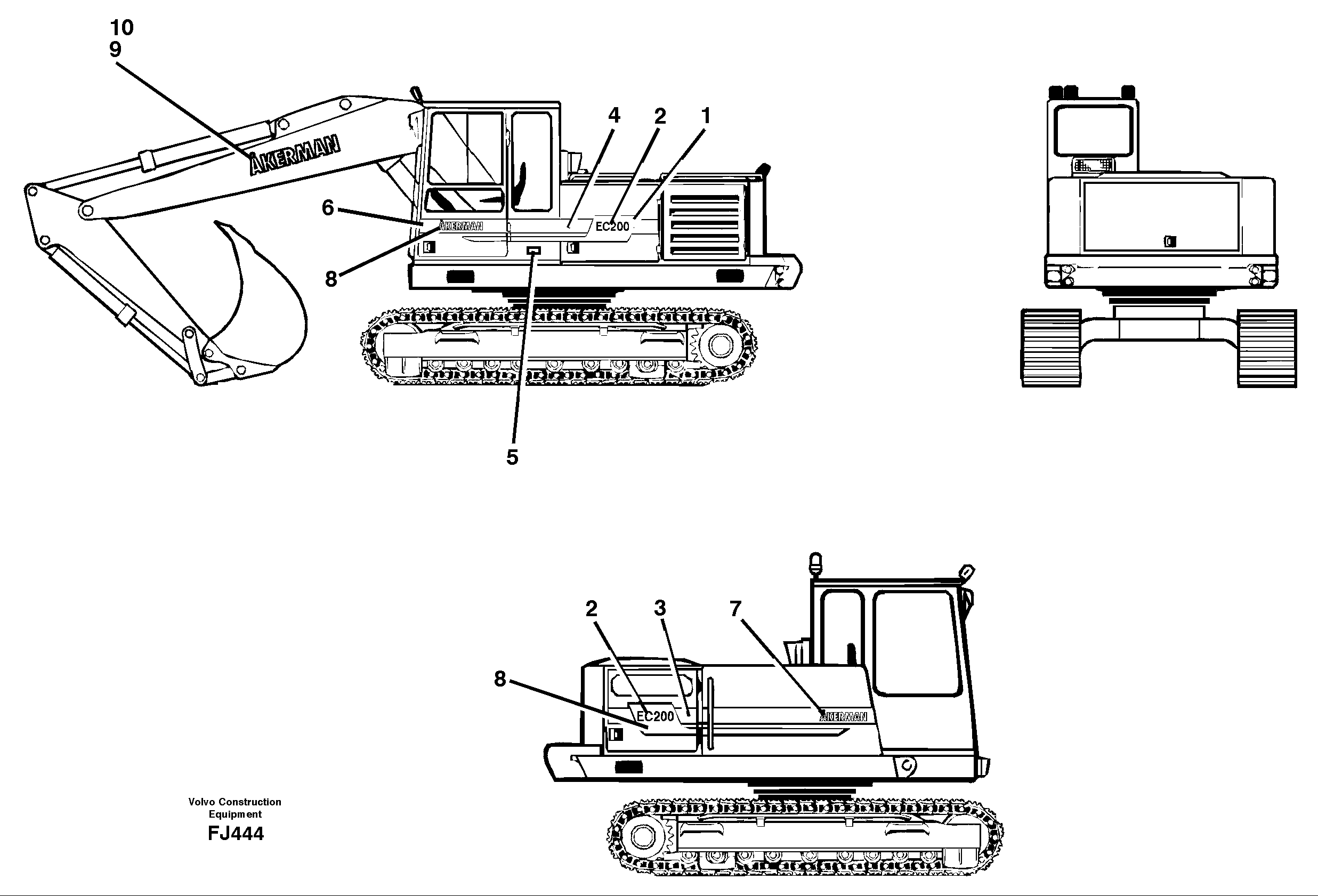 Stripes, outer location  Åkerman SER NO 2355- — volvo parts diagram