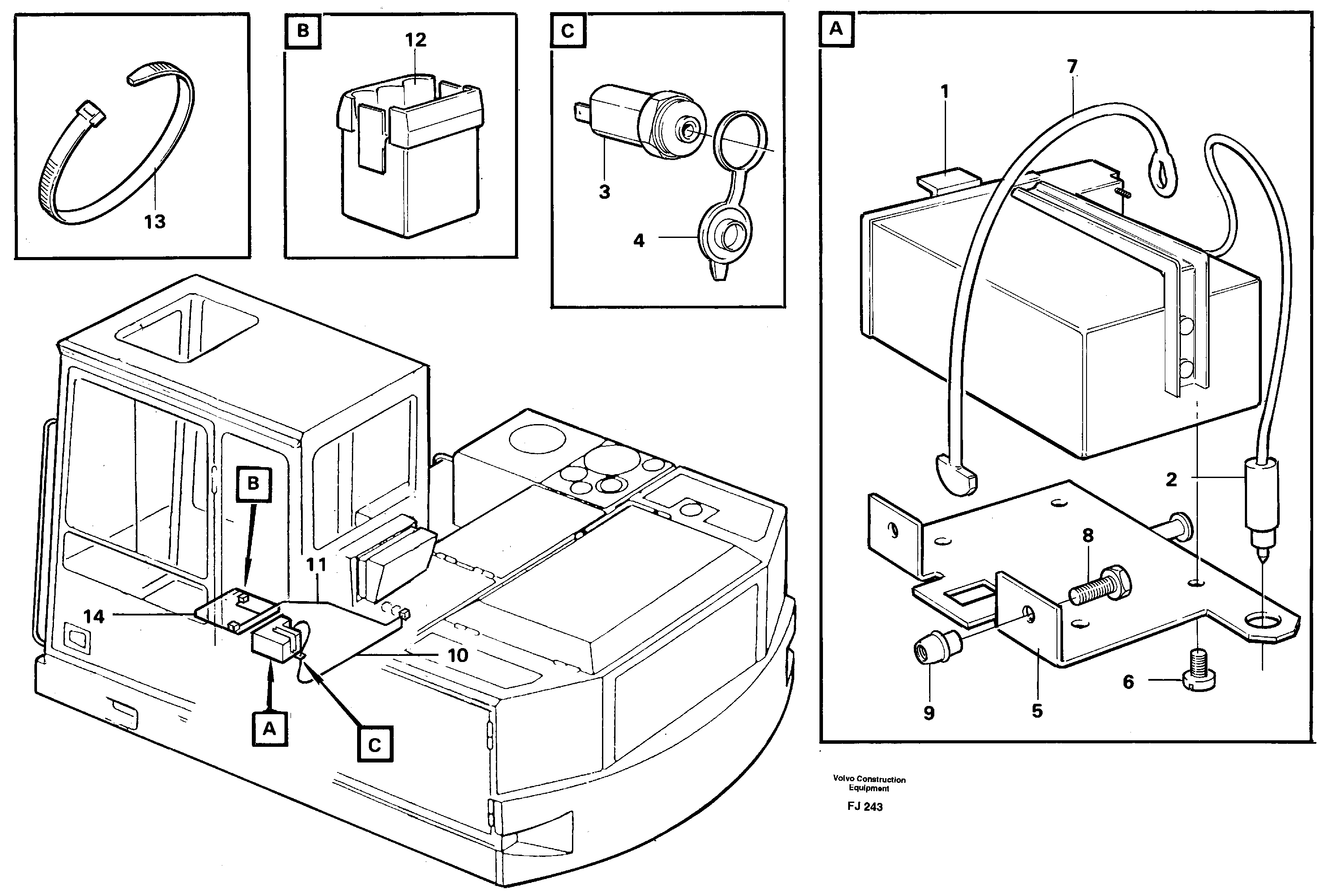 Lunch box heater  14254176 — volvo parts diagram