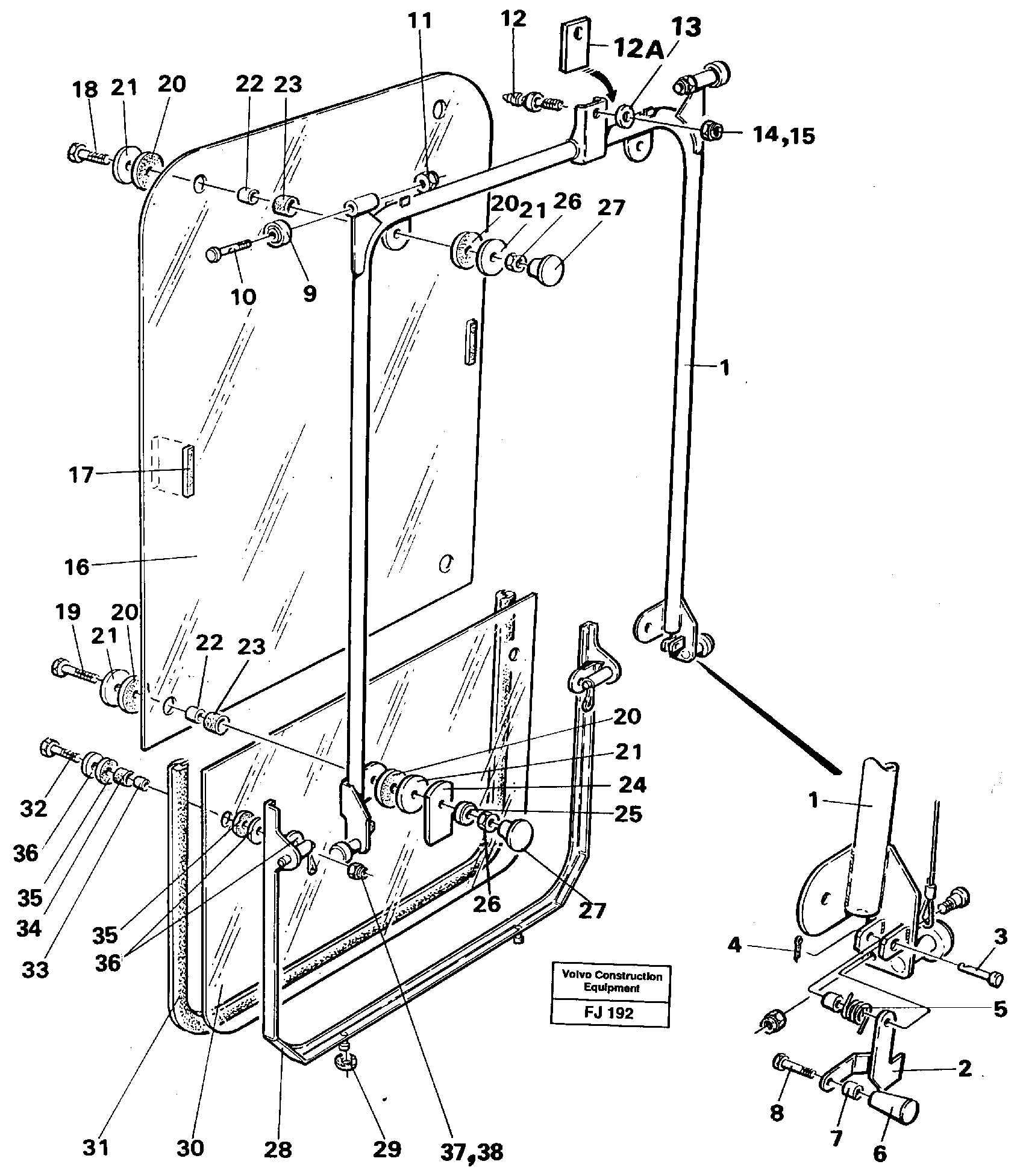 Front window — volvo parts diagram