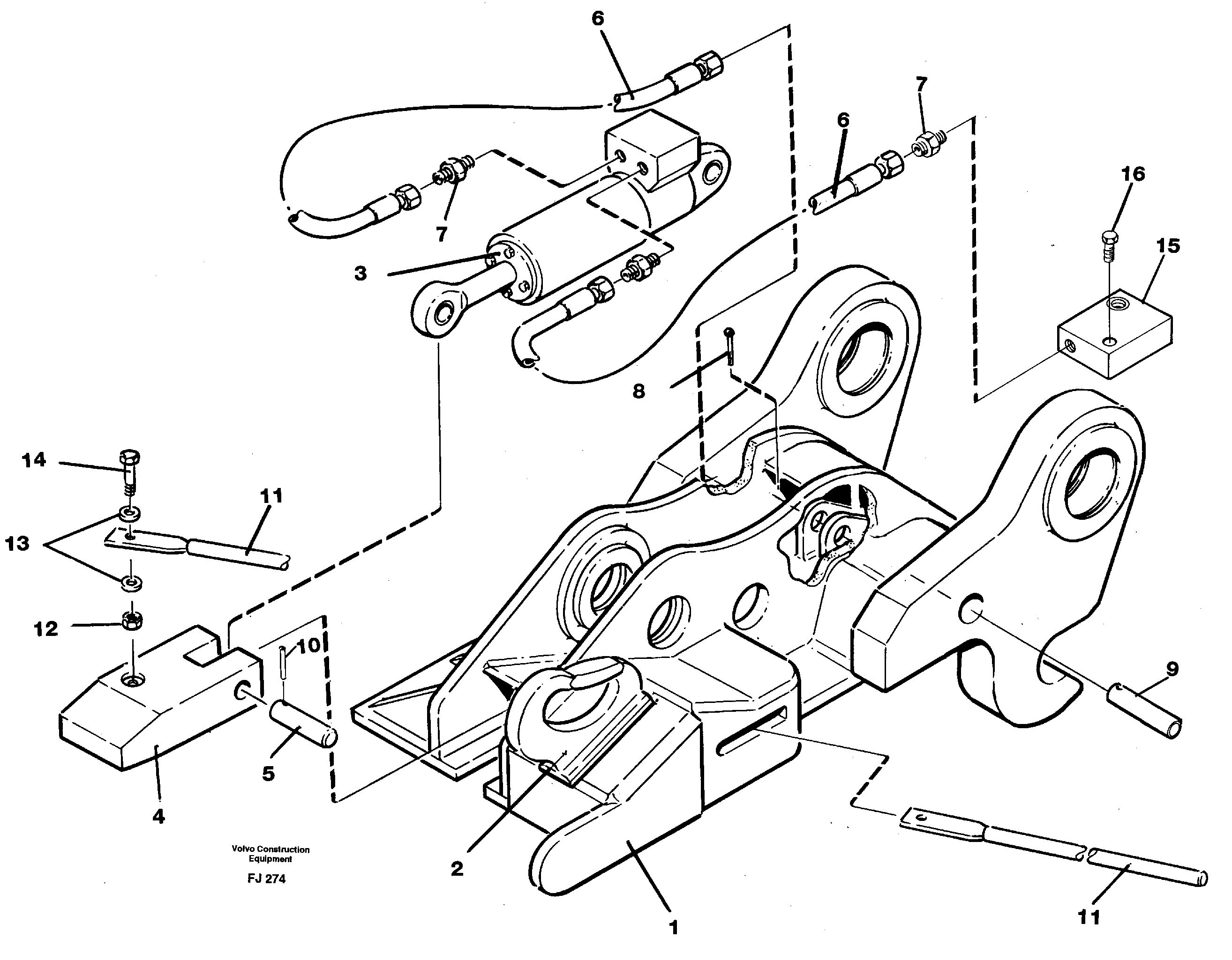 Quickfit, hydraulic  14255327 — volvo parts diagram