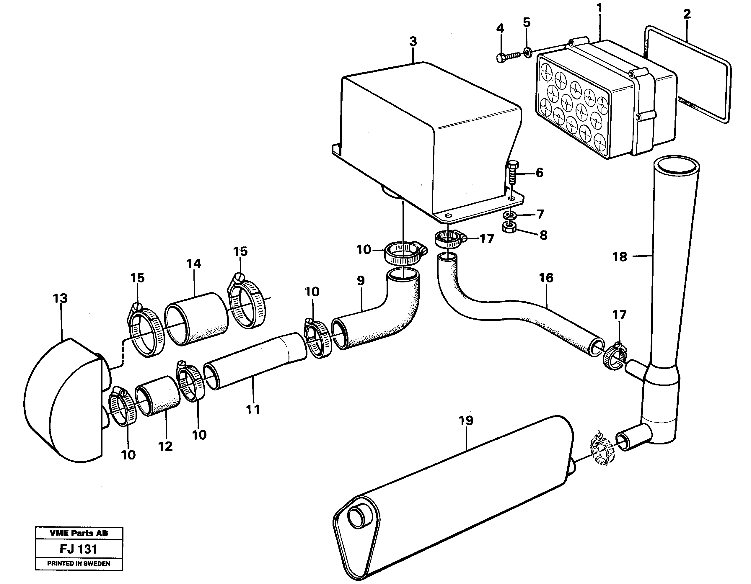 Precyclone with ejector — volvo parts diagram