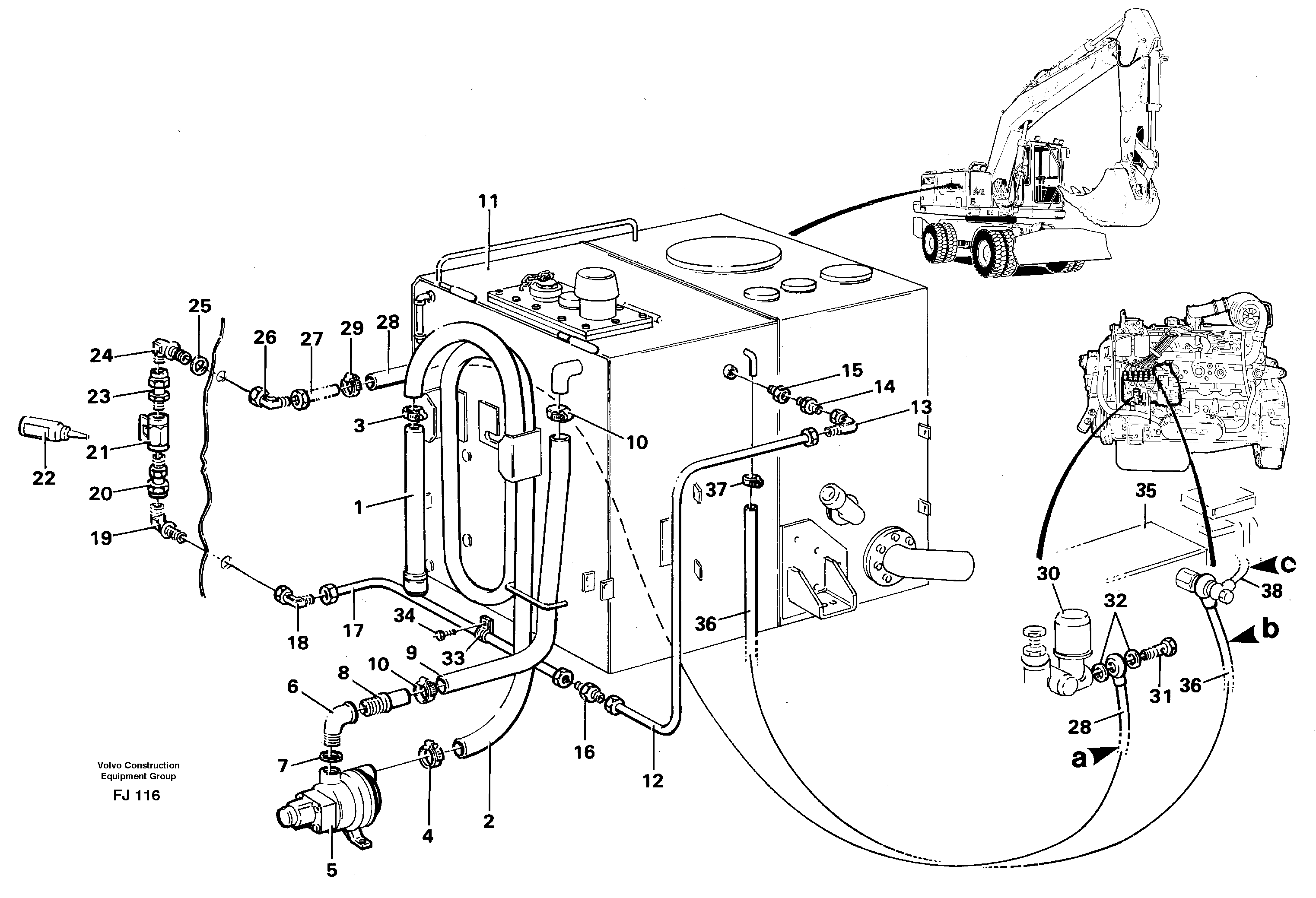 Fuel system — volvo parts diagram