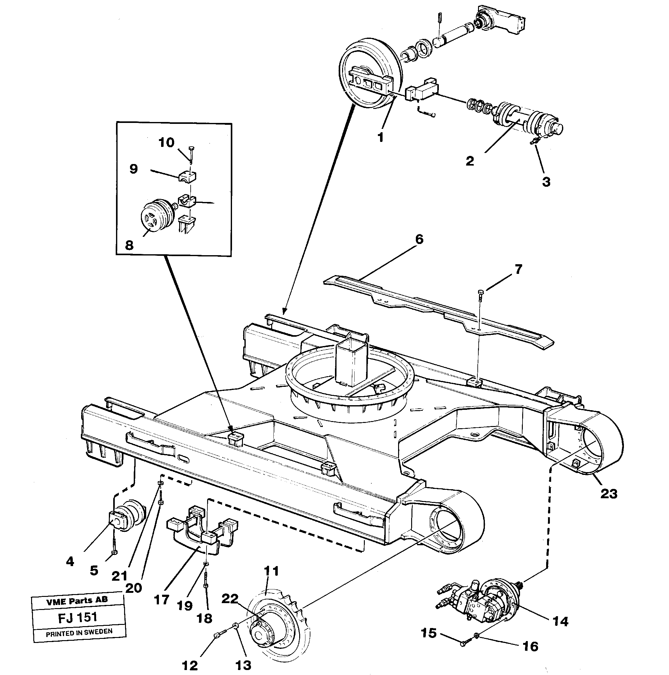 Crawler unit — volvo parts diagram