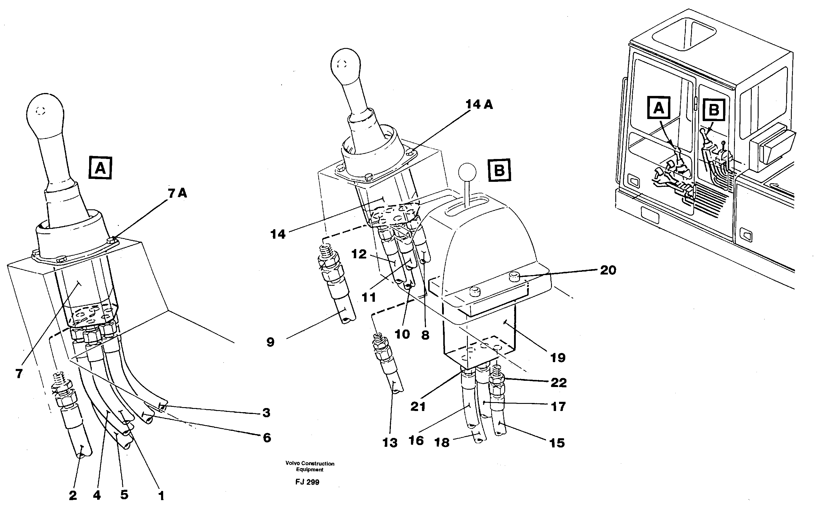 Joy Stick left and right — volvo parts diagram