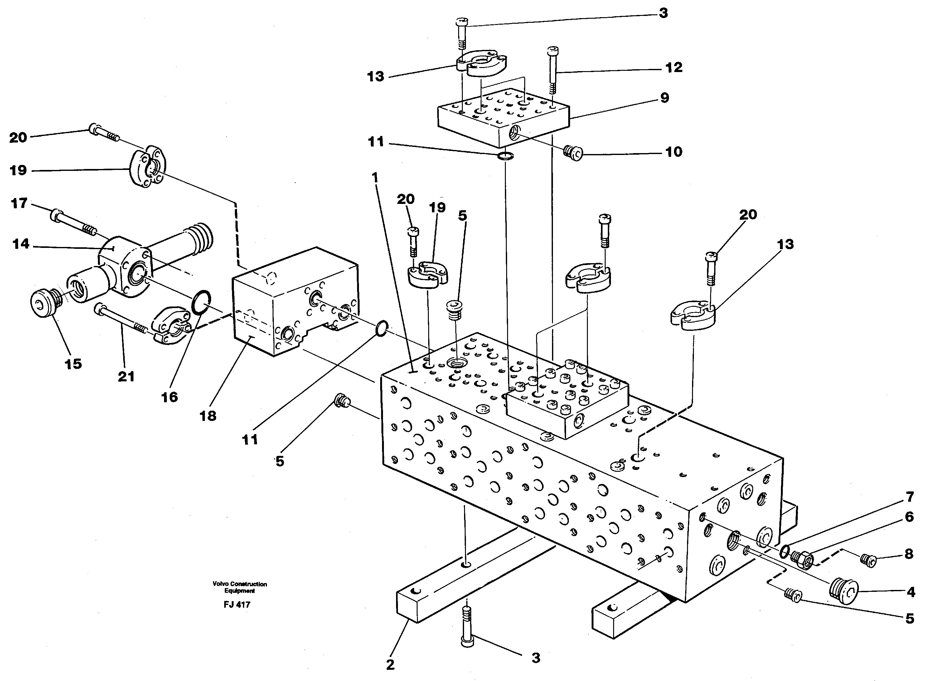 Main valve block — volvo parts diagram